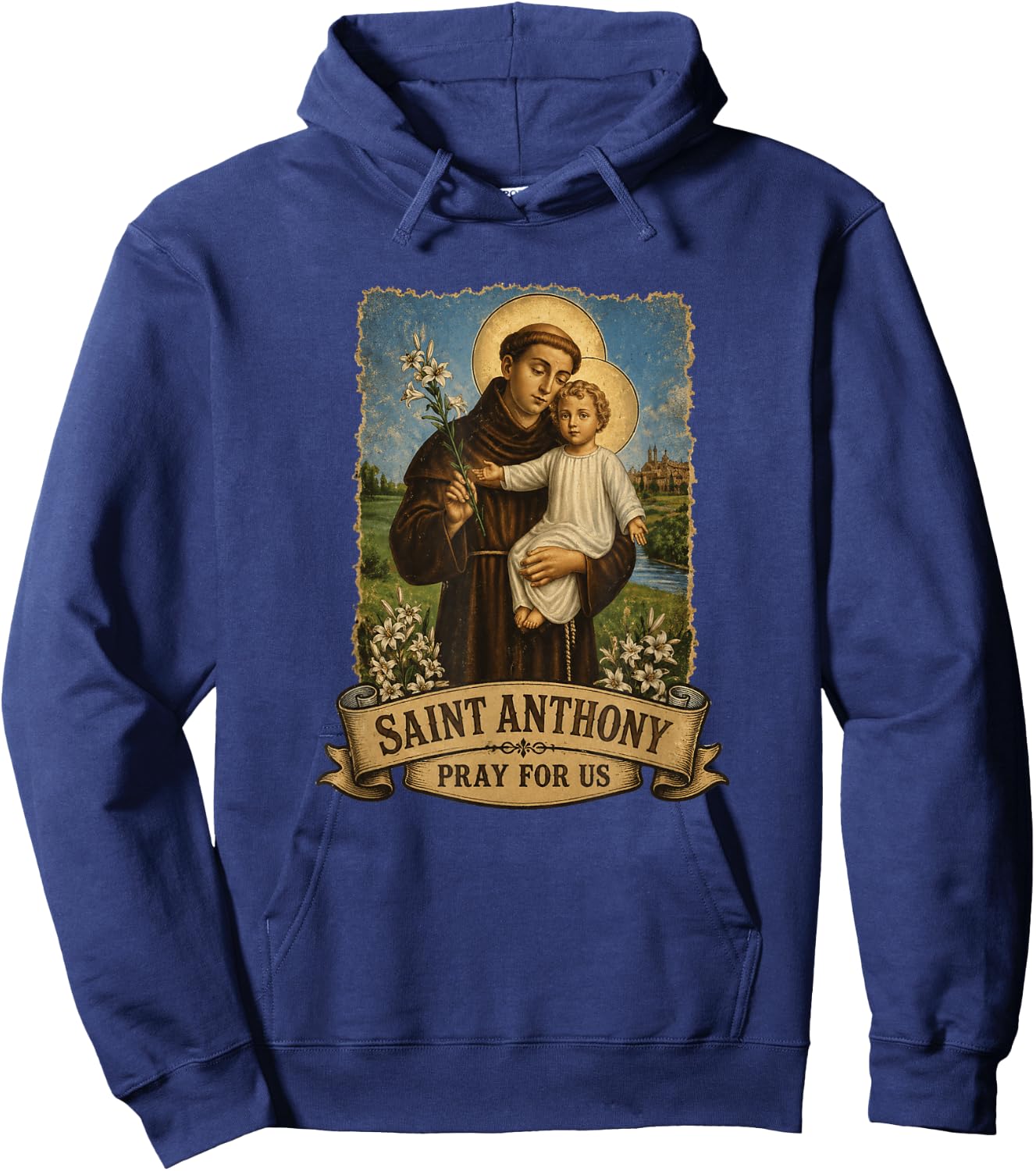 Saint Anthony of Padua Hoodie - Hoodie | Navy