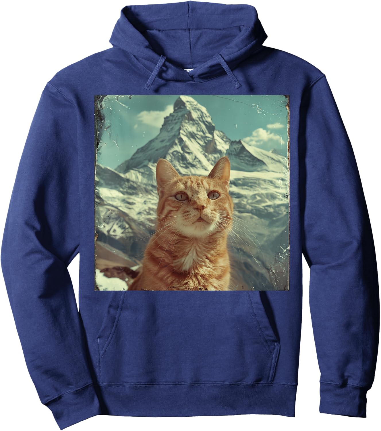 Mountain Lover Kitten Mt. Everest Hiker Cute Cat Women Kids Hoodie - Hoodie | Navy