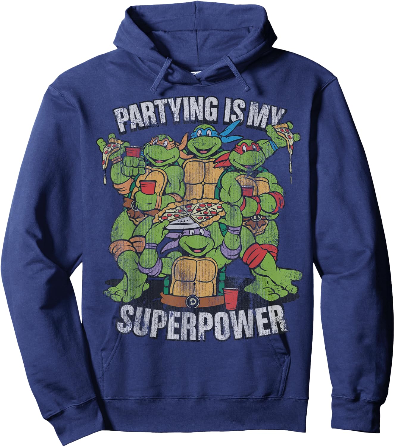 Teenage Mutant Ninja Turtles Partying Is My Superpower Hoodie - Hoodie | Navy