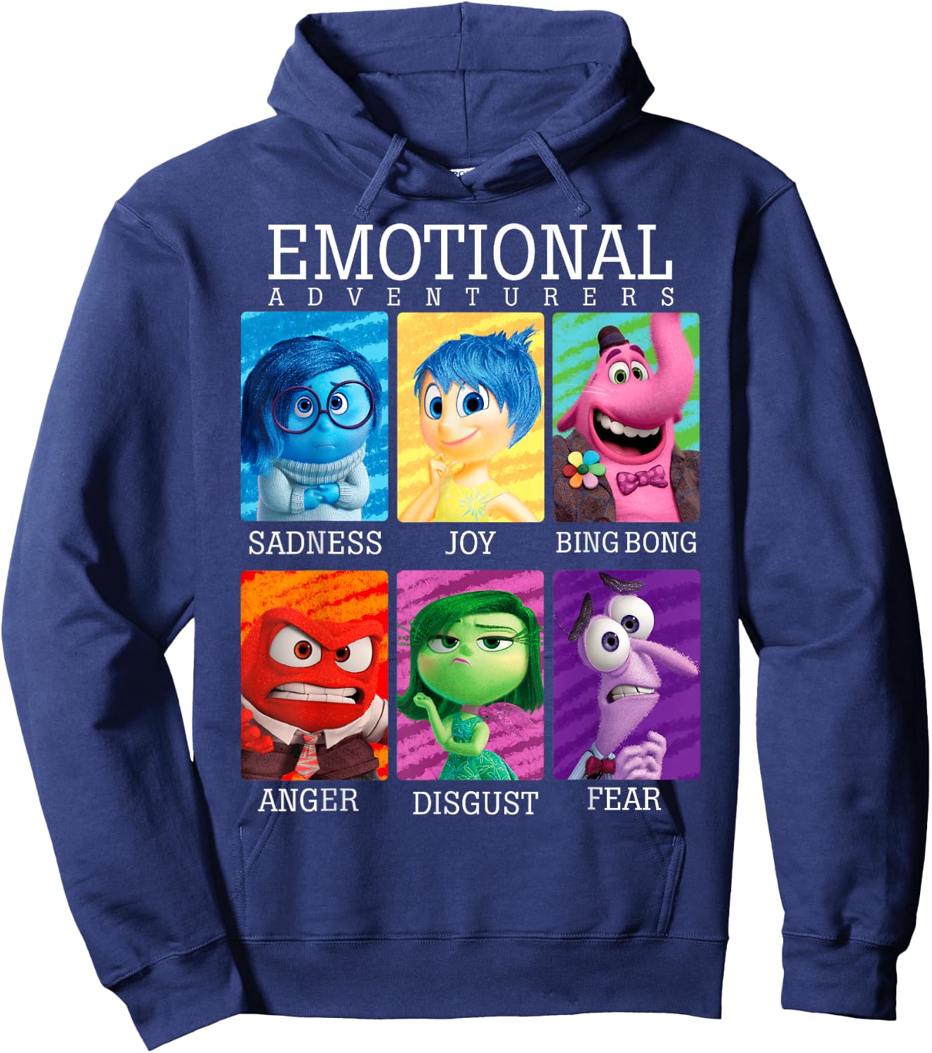 Disney Pixar Inside Out Emotions Yearbook Group Hoodie - Hoodie | Navy