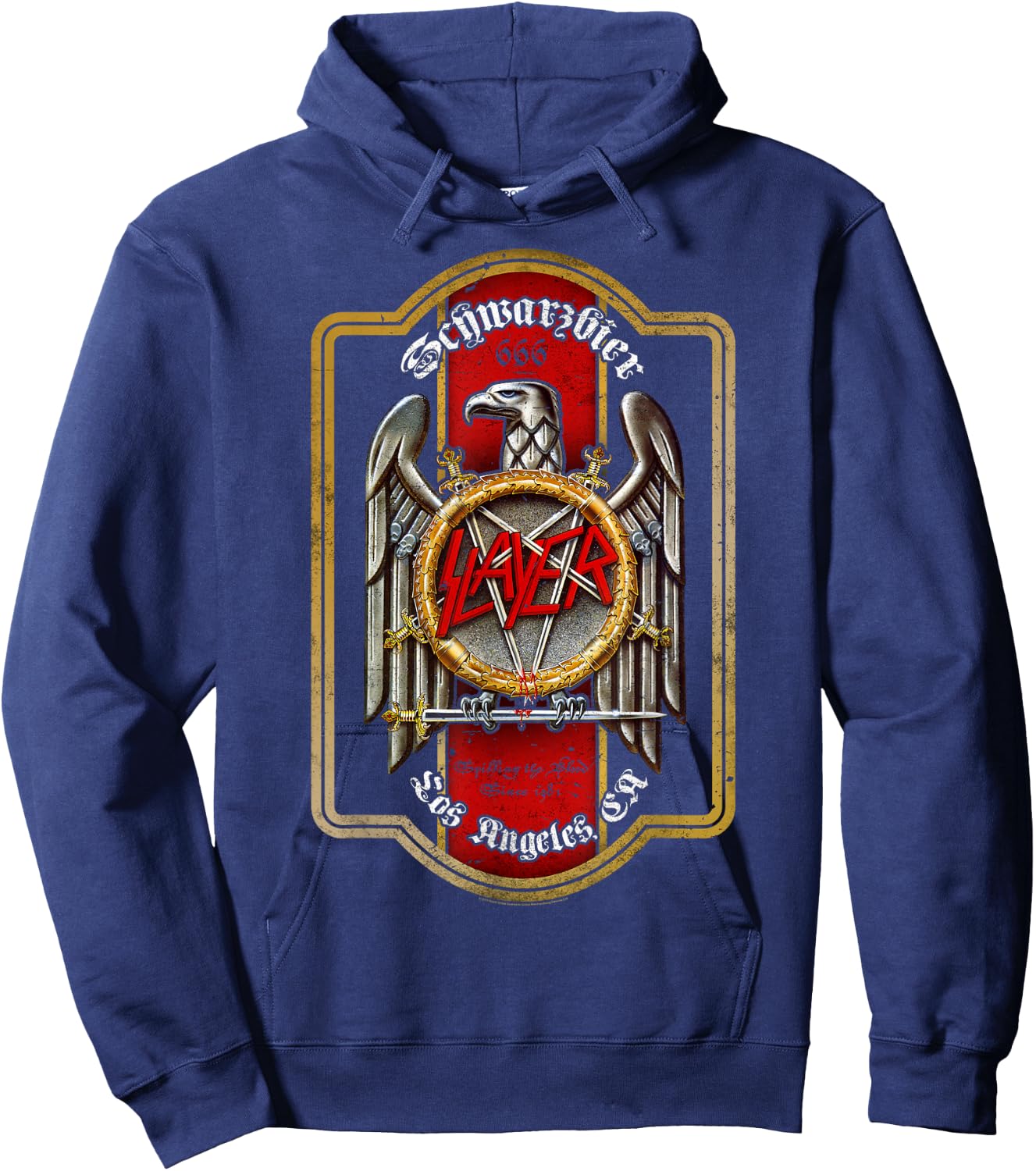 Slayer - Beer Label Hoodie - Hoodie | Navy