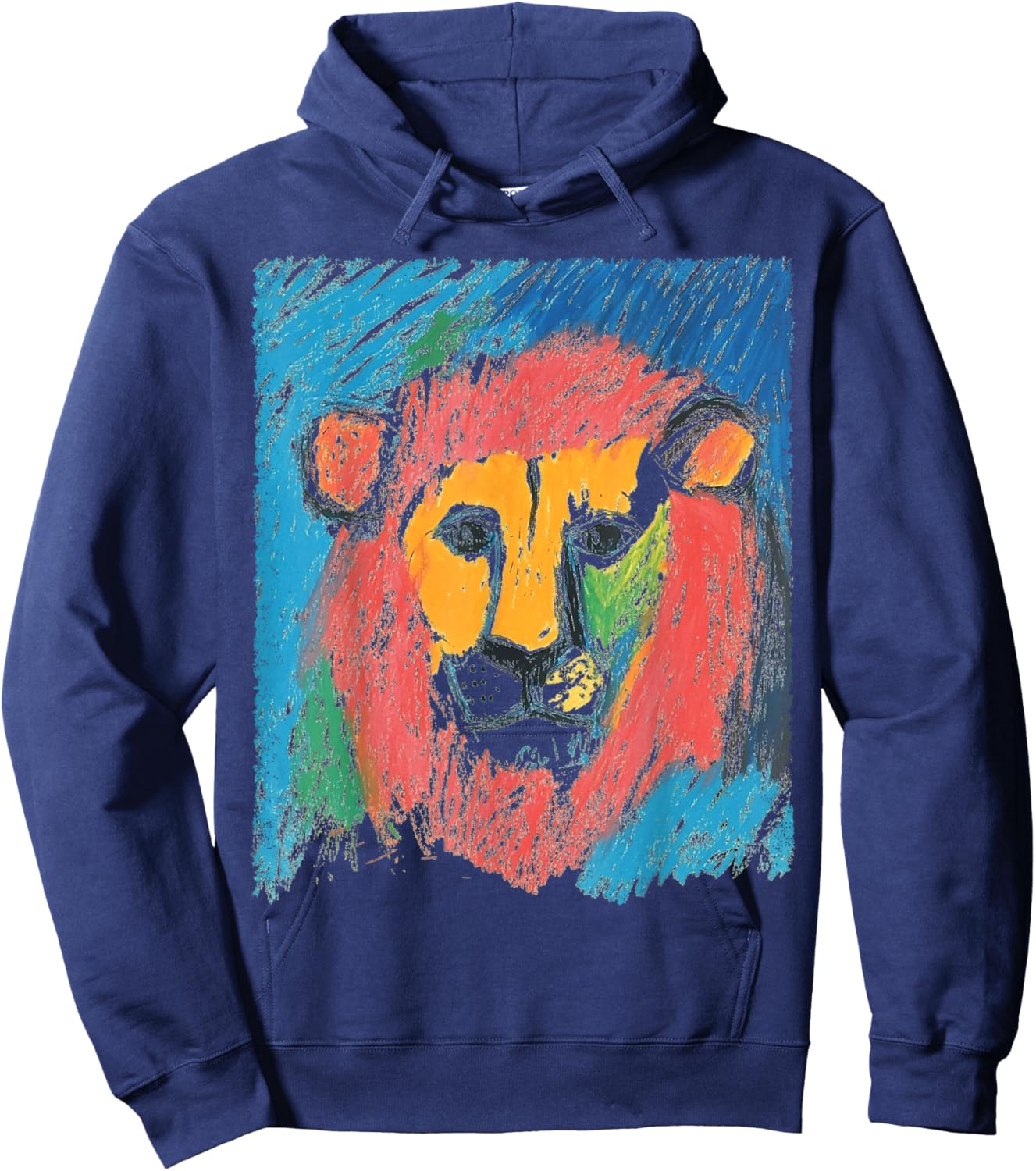 Pop Art Lion Kids Hoodie - Hoodie | Navy