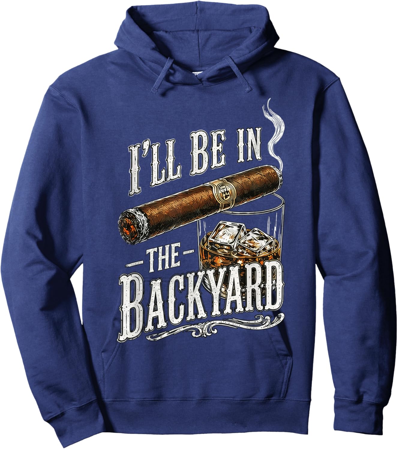 Be in the Backyard Father's Day Hoodie - Hoodie | Navy
