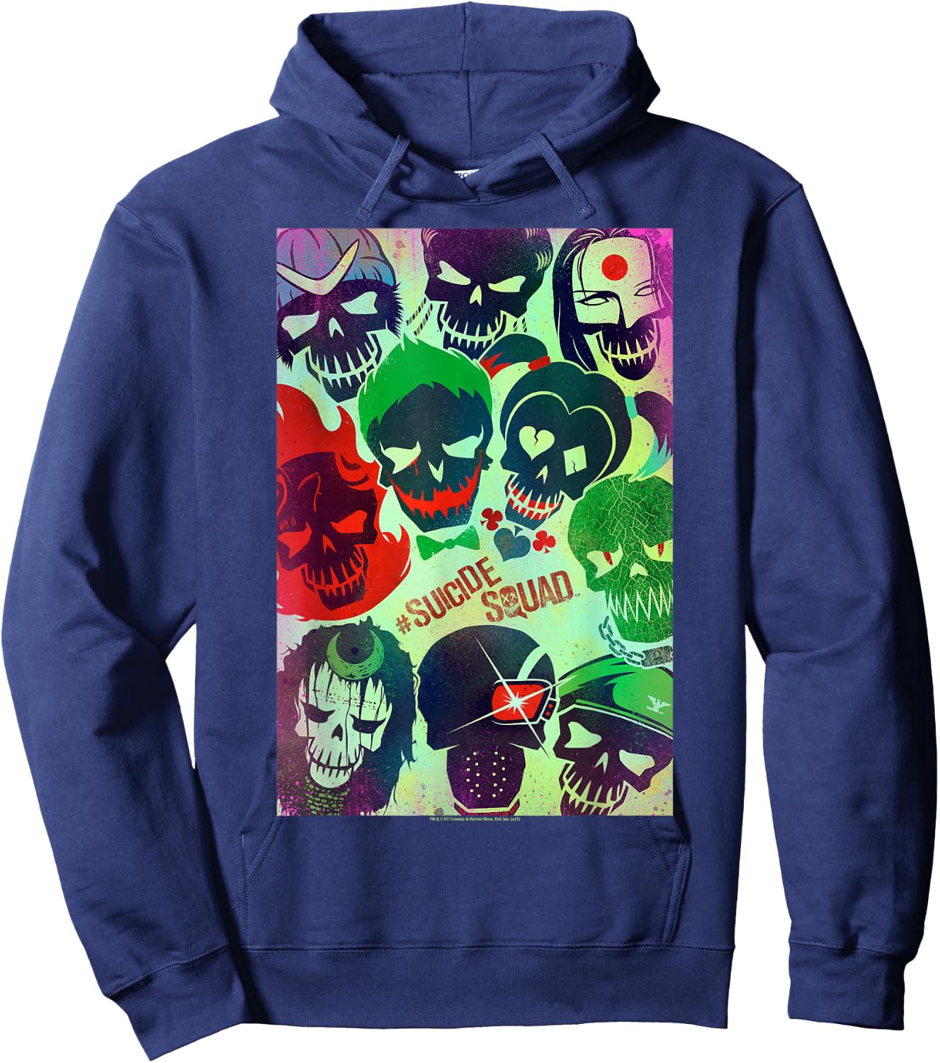 Suicide Squad Poster T Shirt Hoodie - Hoodie | Navy