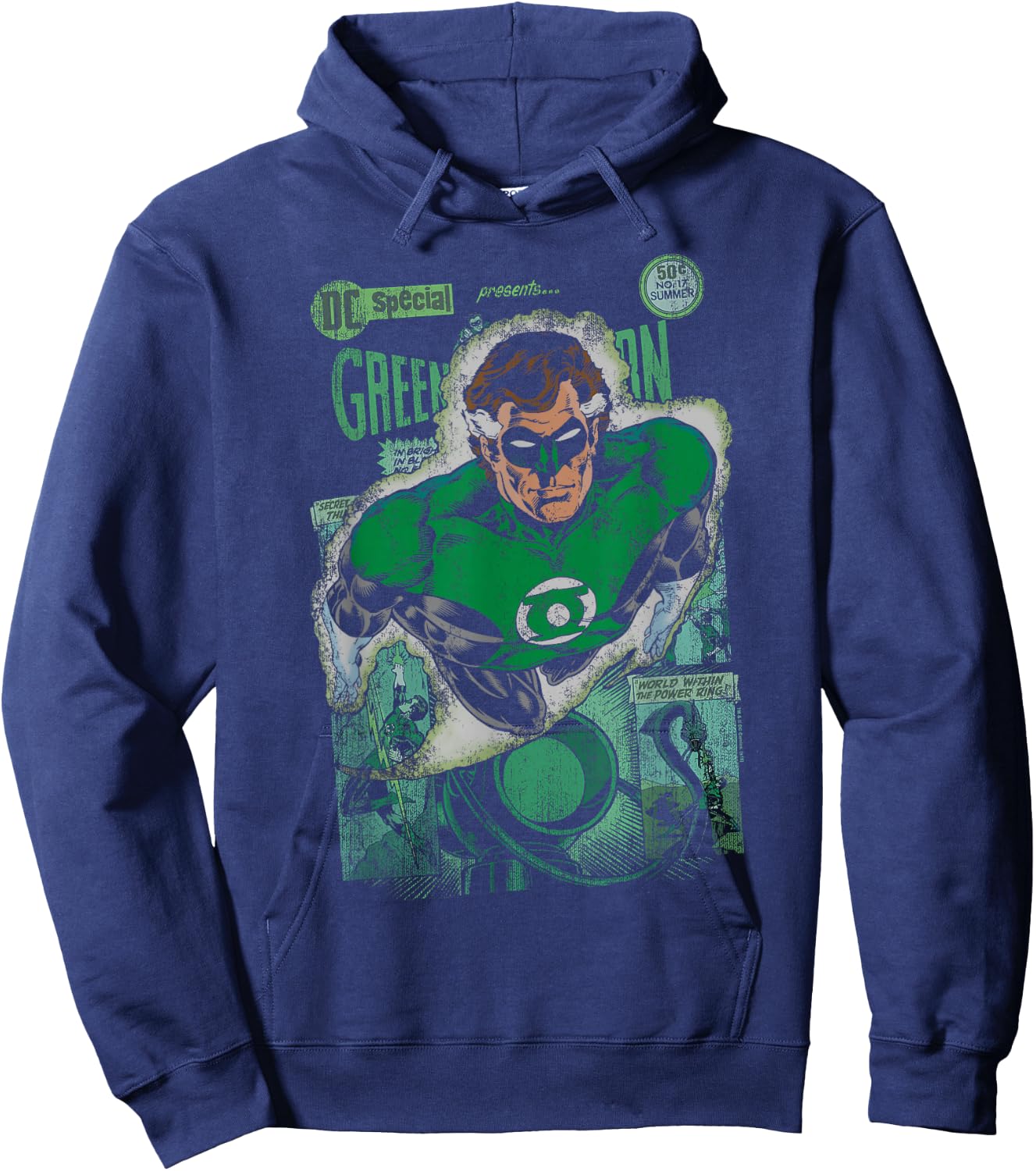Green Lantern #1 Distress T Shirt Hoodie - Hoodie | Navy