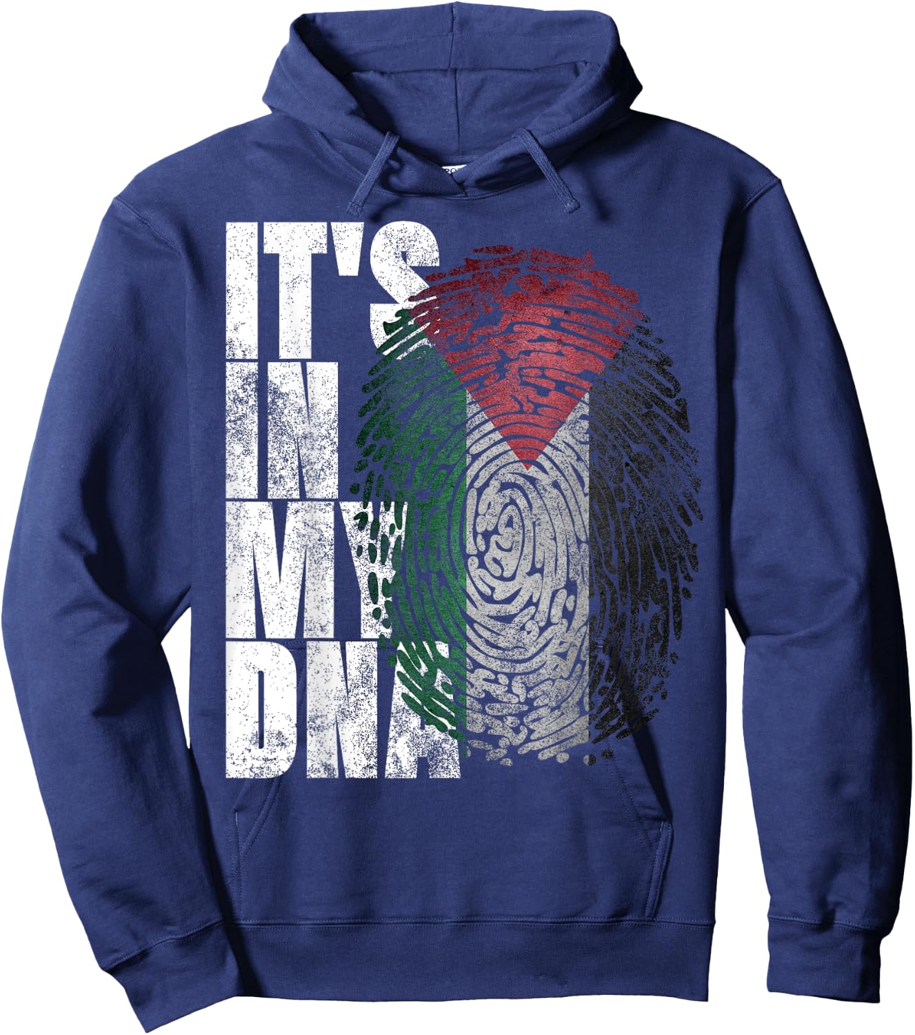 It's In My DNA Palestinian Shirt Arabic Gifts Palestine Flag Hoodie - Hoodie | Navy