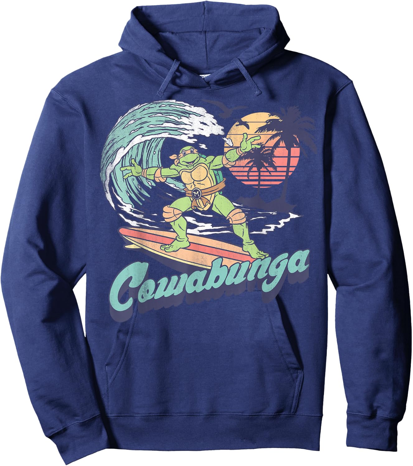 Teenage Mutant Ninja Turtles Michelangelo Surf -Shirt Hoodie - Hoodie | Navy