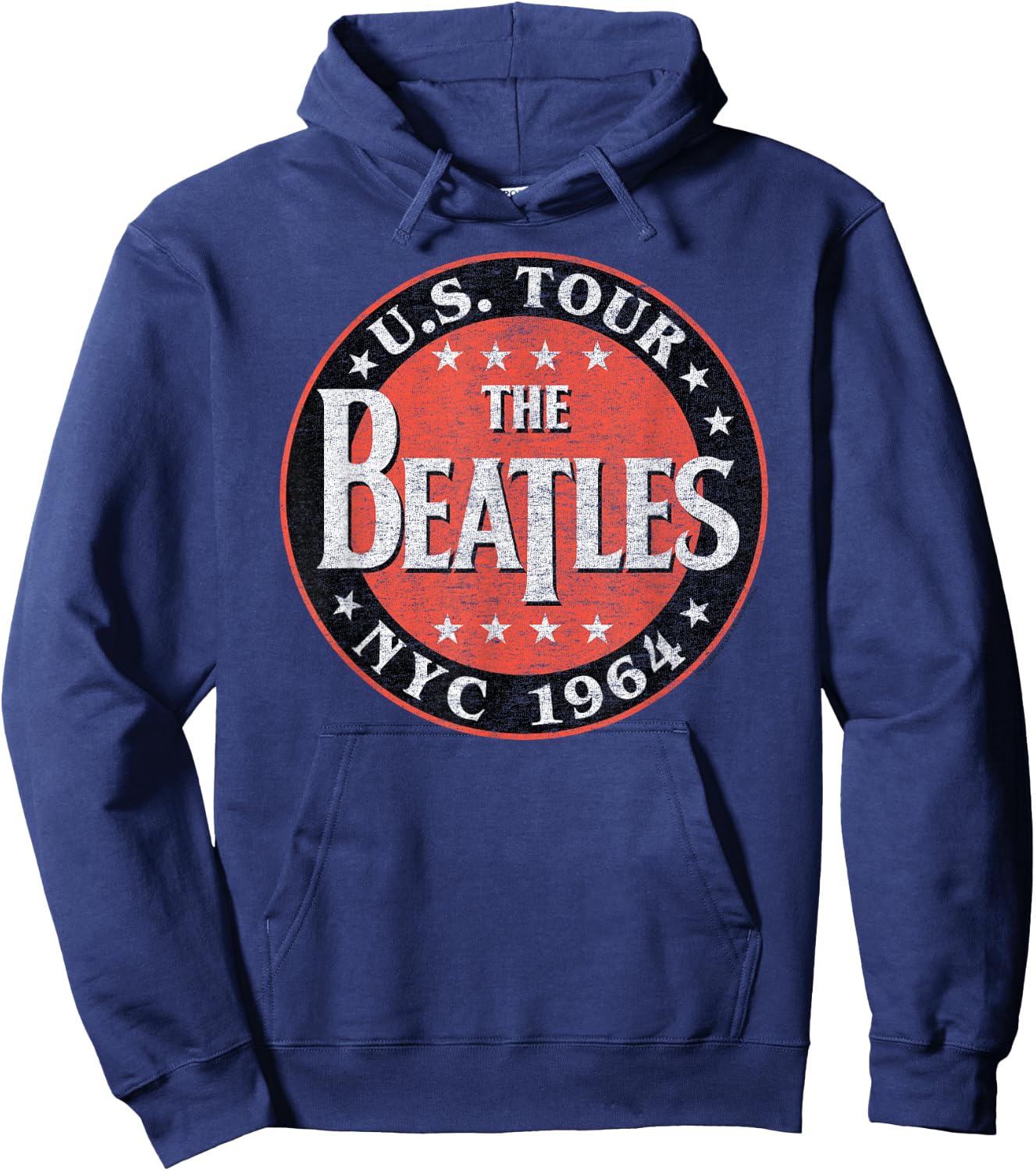 The Beatles US Tour NYC 1964 Short Sleeve Hoodie - Hoodie | Navy