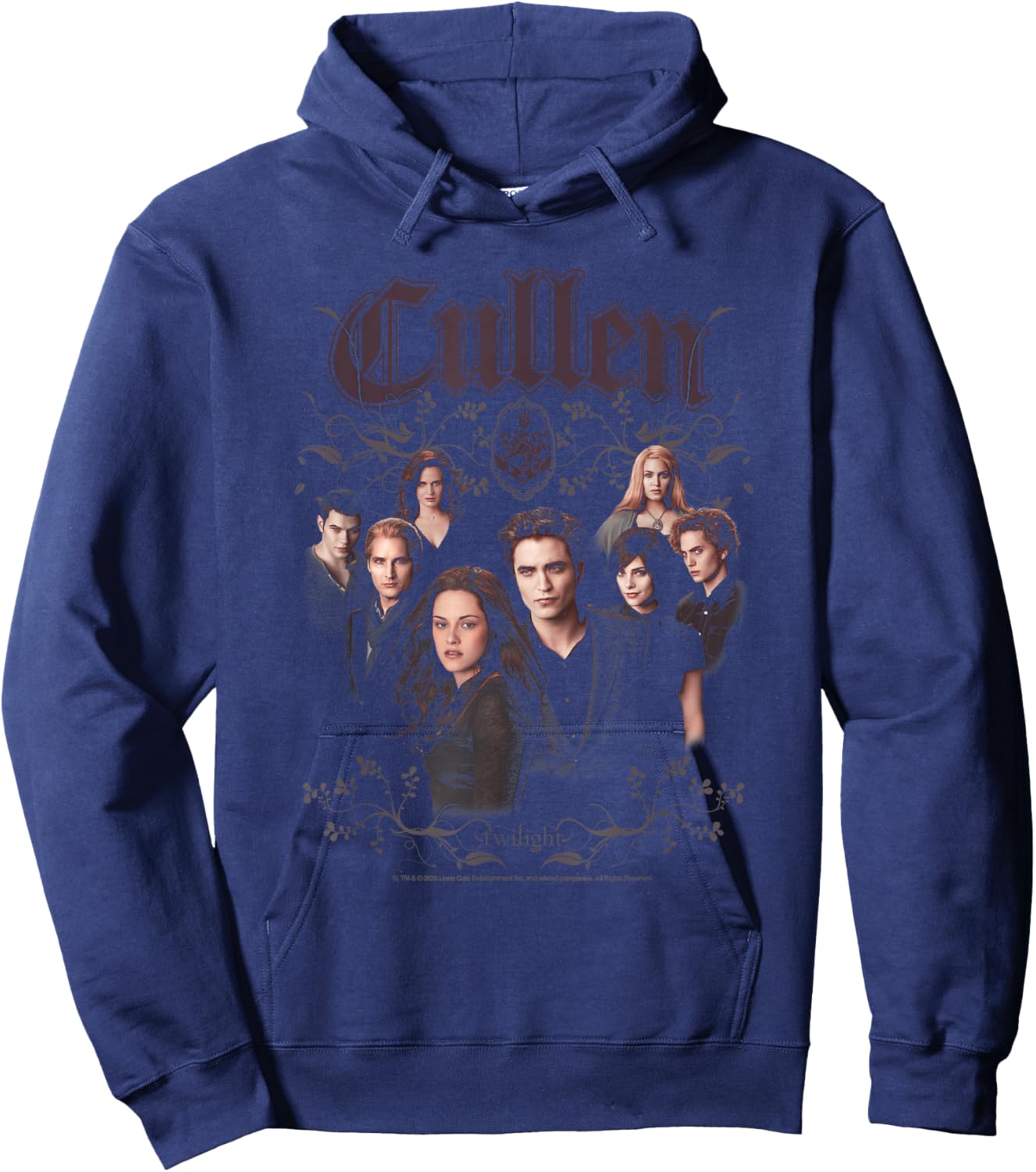 Twilight Cullen Family Portrait Filigree Frame Retro Movie Hoodie - Hoodie | Navy