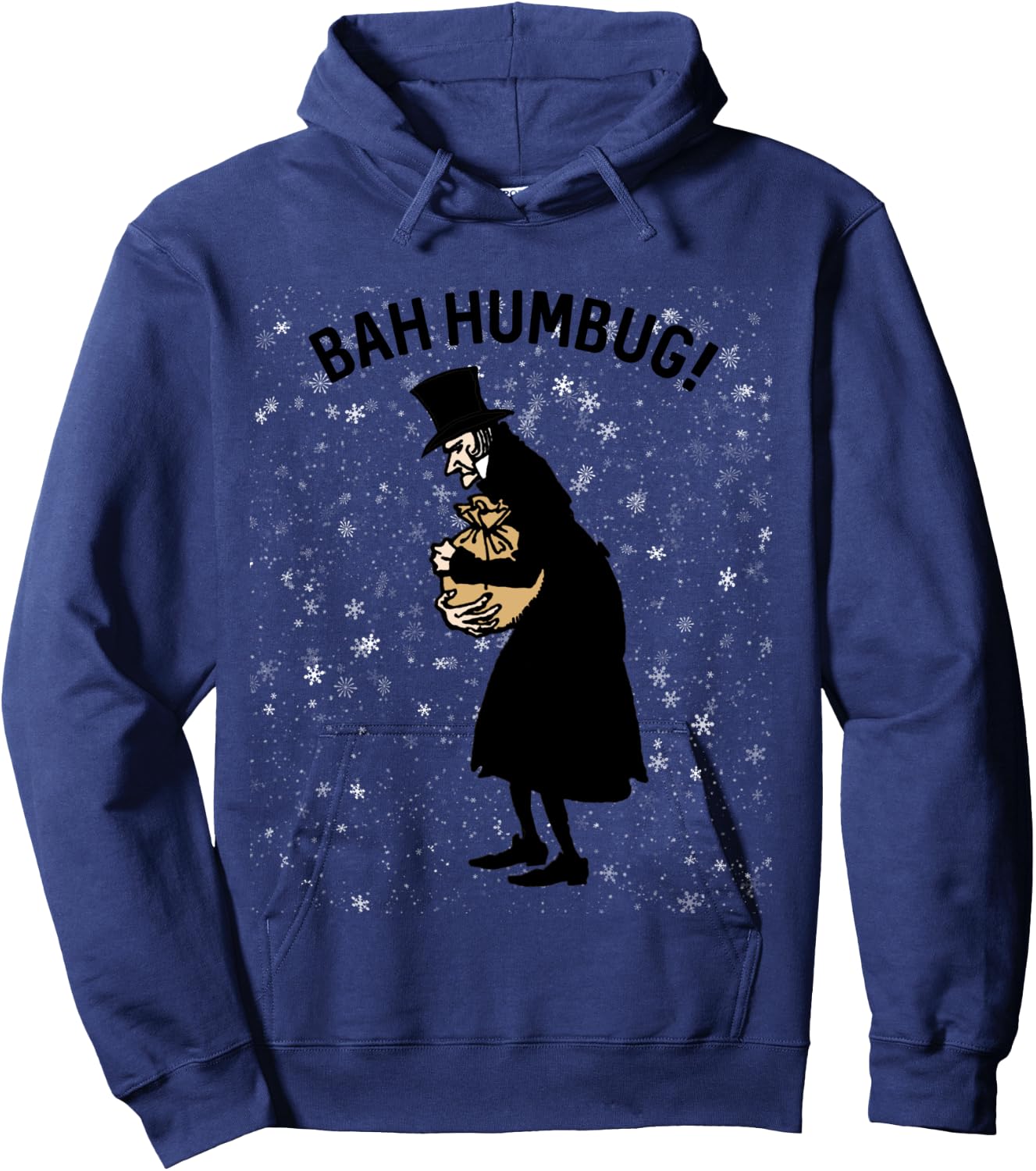 Retro Christmas Scrooge Bah Humbug Shirt-Xmas Scrooge Hoodie - Hoodie | Navy