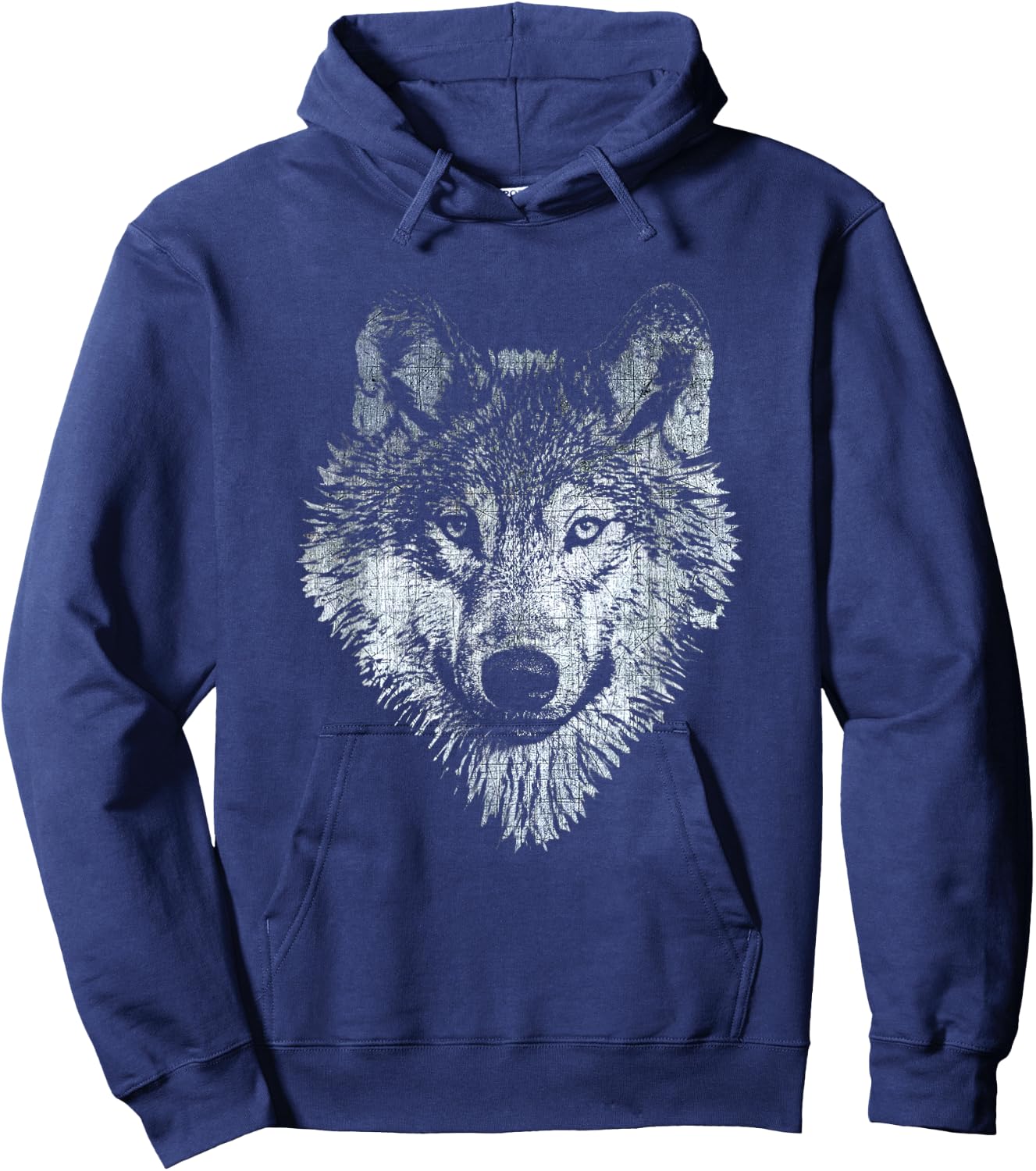 Wolf Face Hoodie - Hoodie | Navy