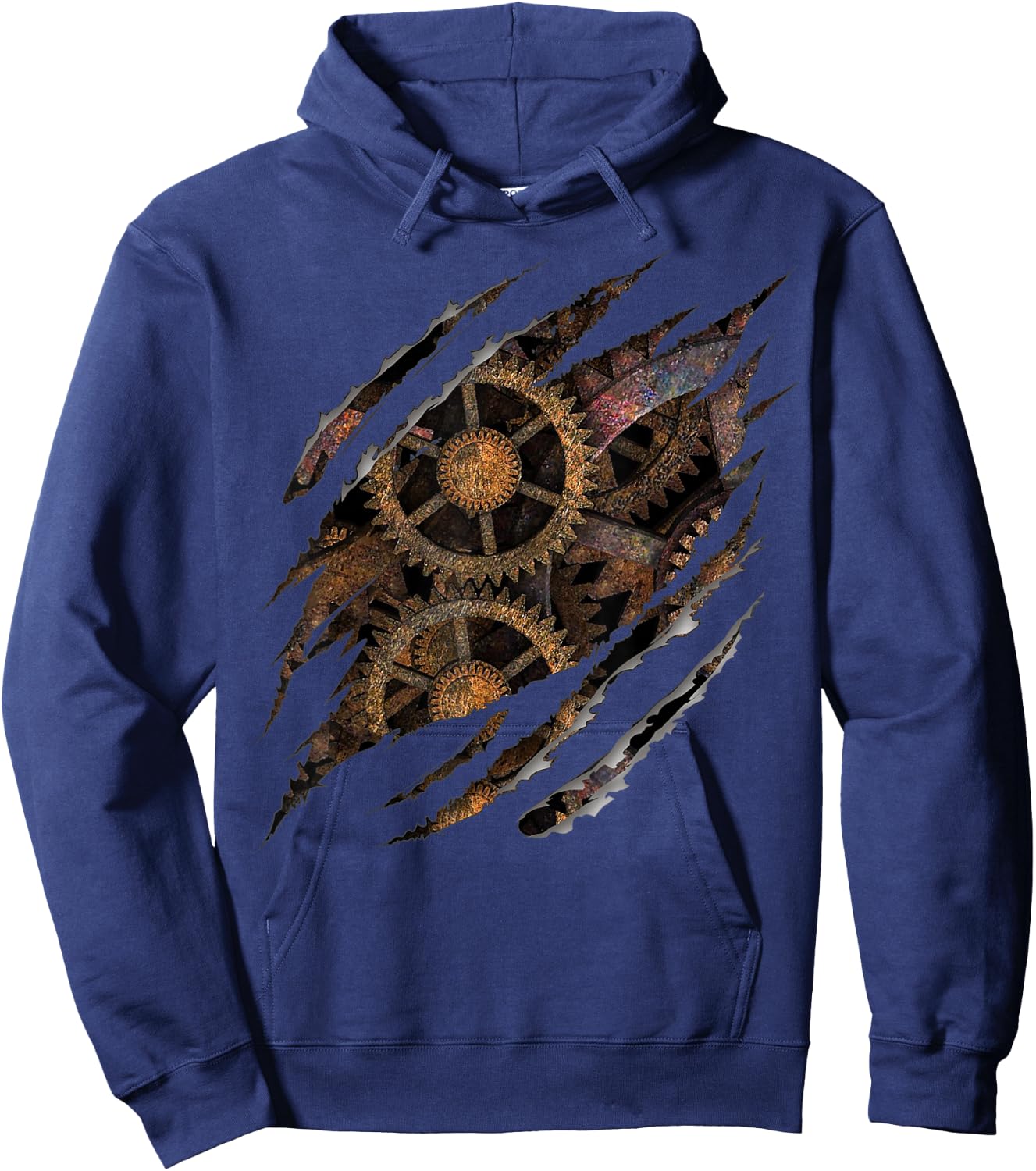 Steampunk Clockwork T Shirt Mechanical Gears Gift Hoodie - Hoodie | Navy