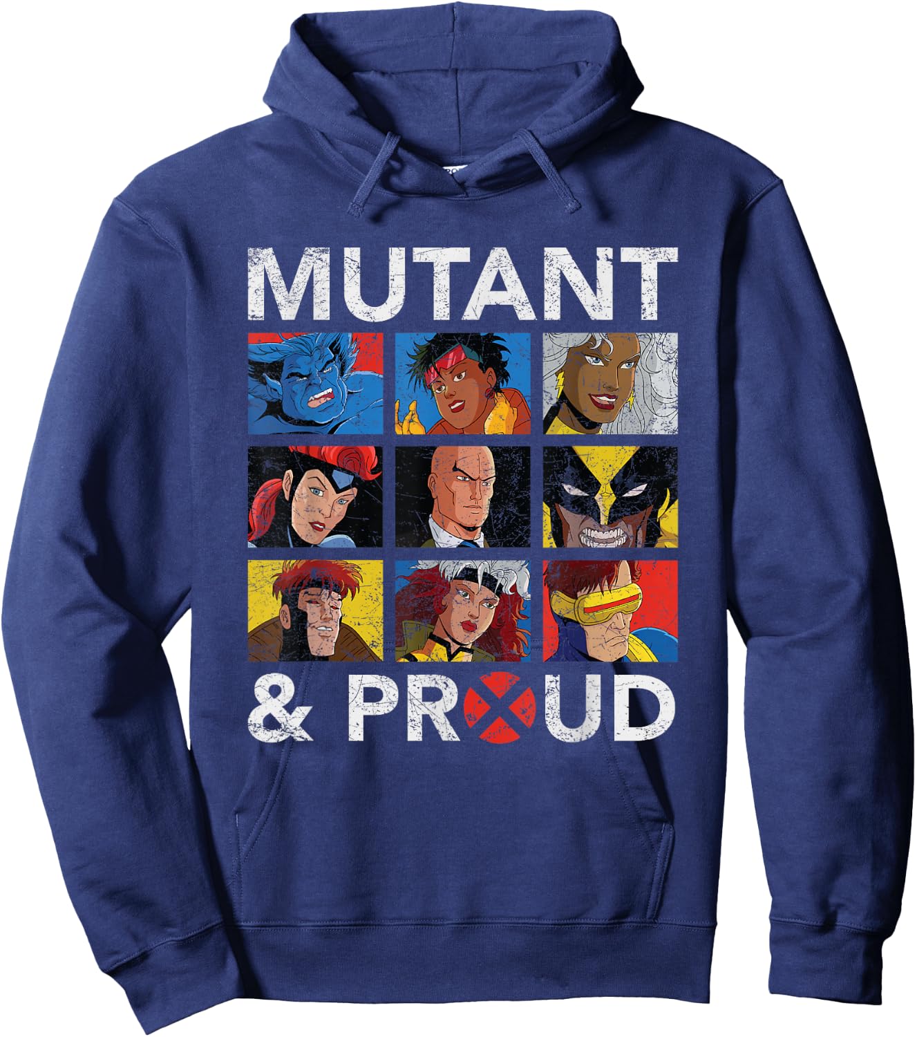Marvel X-Men Mutant & Proud Retro Hoodie - Hoodie | Navy
