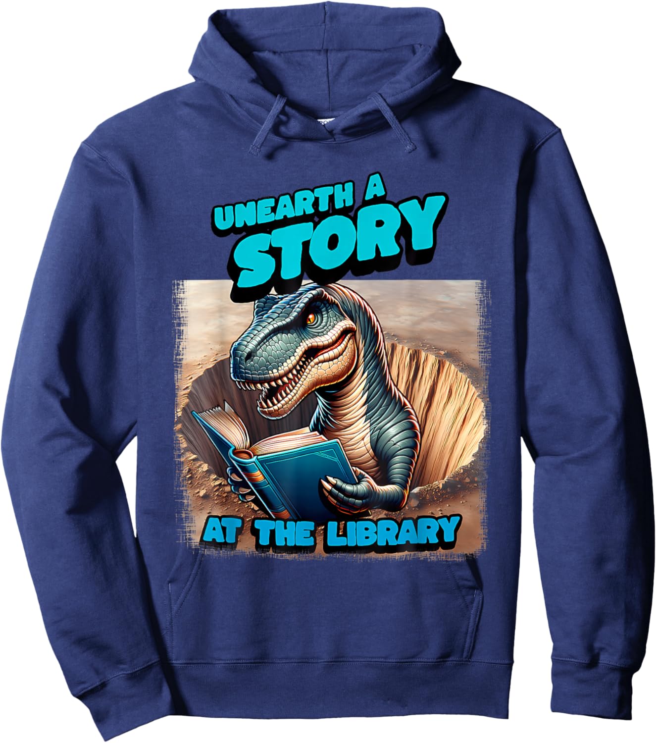 Unearth A Story At Your Library Summer Reading Program 2026 Hoodie - Hoodie | Navy