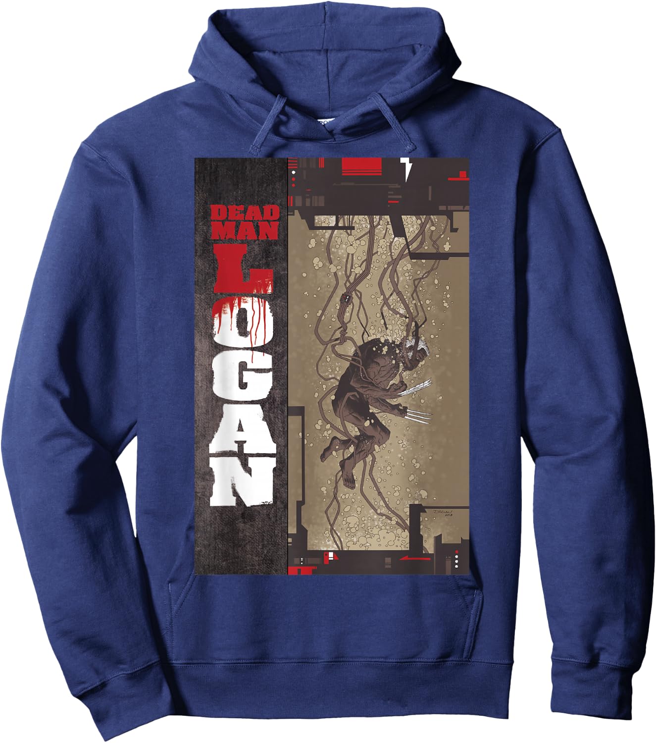 Marvel Comixology Dead Man Logan Vol: 1 Comic Book Cover Hoodie - Hoodie | Navy