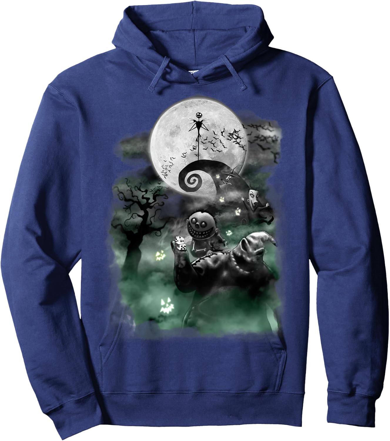 Disney - The Nightmare Before Christmas Haunted Scene Hoodie - Hoodie | Navy