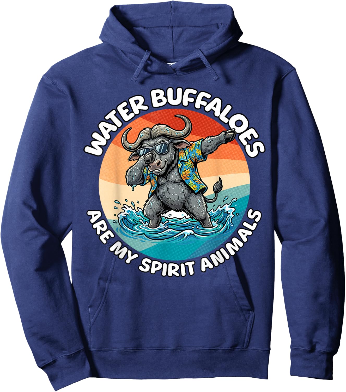 Spirit Animal Water Buffalo Hoodie - Hoodie | Navy