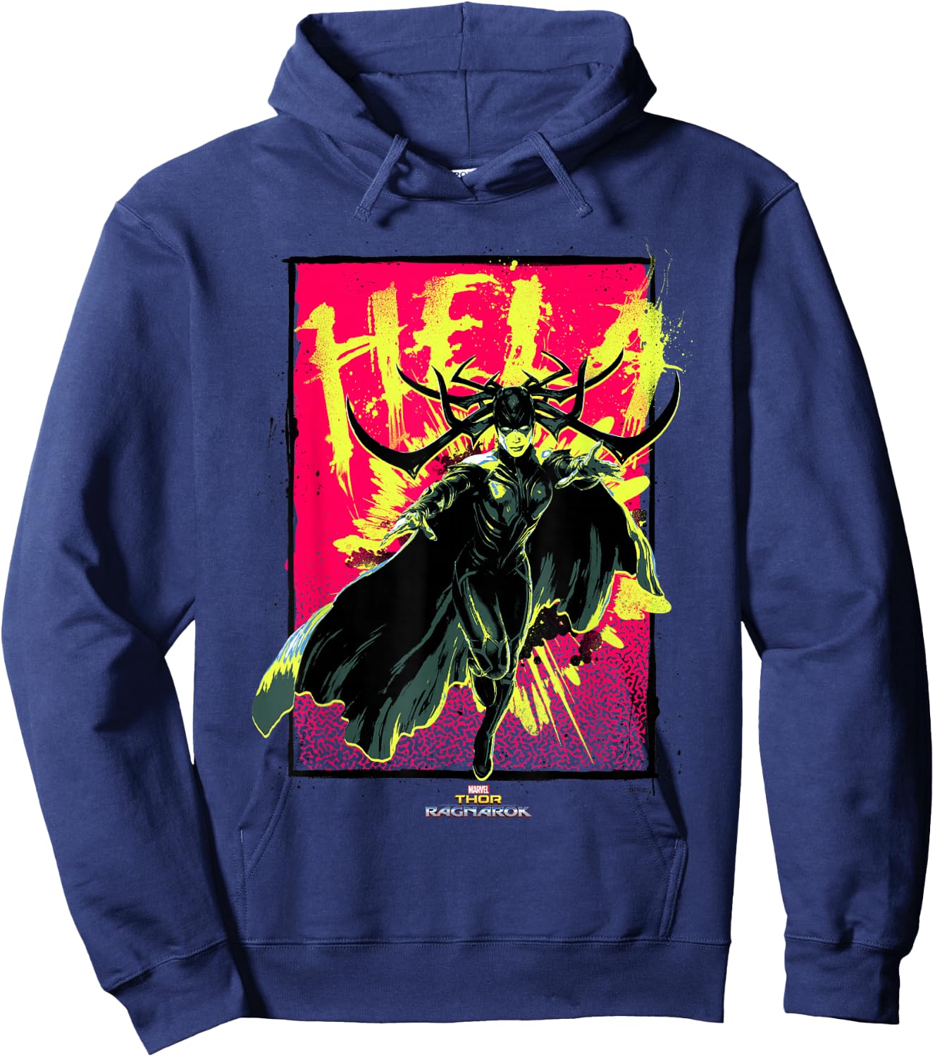 Marvel Thor: Ragnarok Hela Evil of Asgard Punk Rock Poster Hoodie - Hoodie | Navy