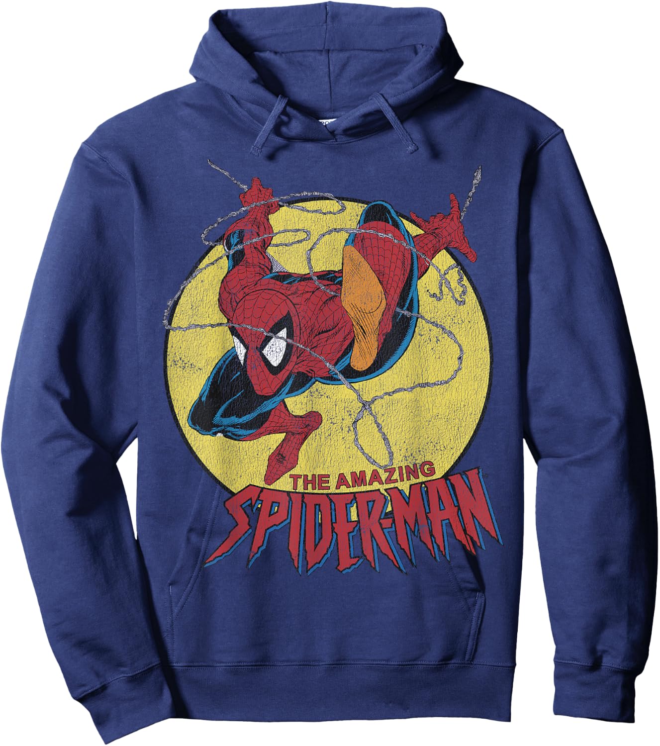 Marvel The Amazing Spider-Man Vintage Jump Logo Hoodie - Hoodie | Navy
