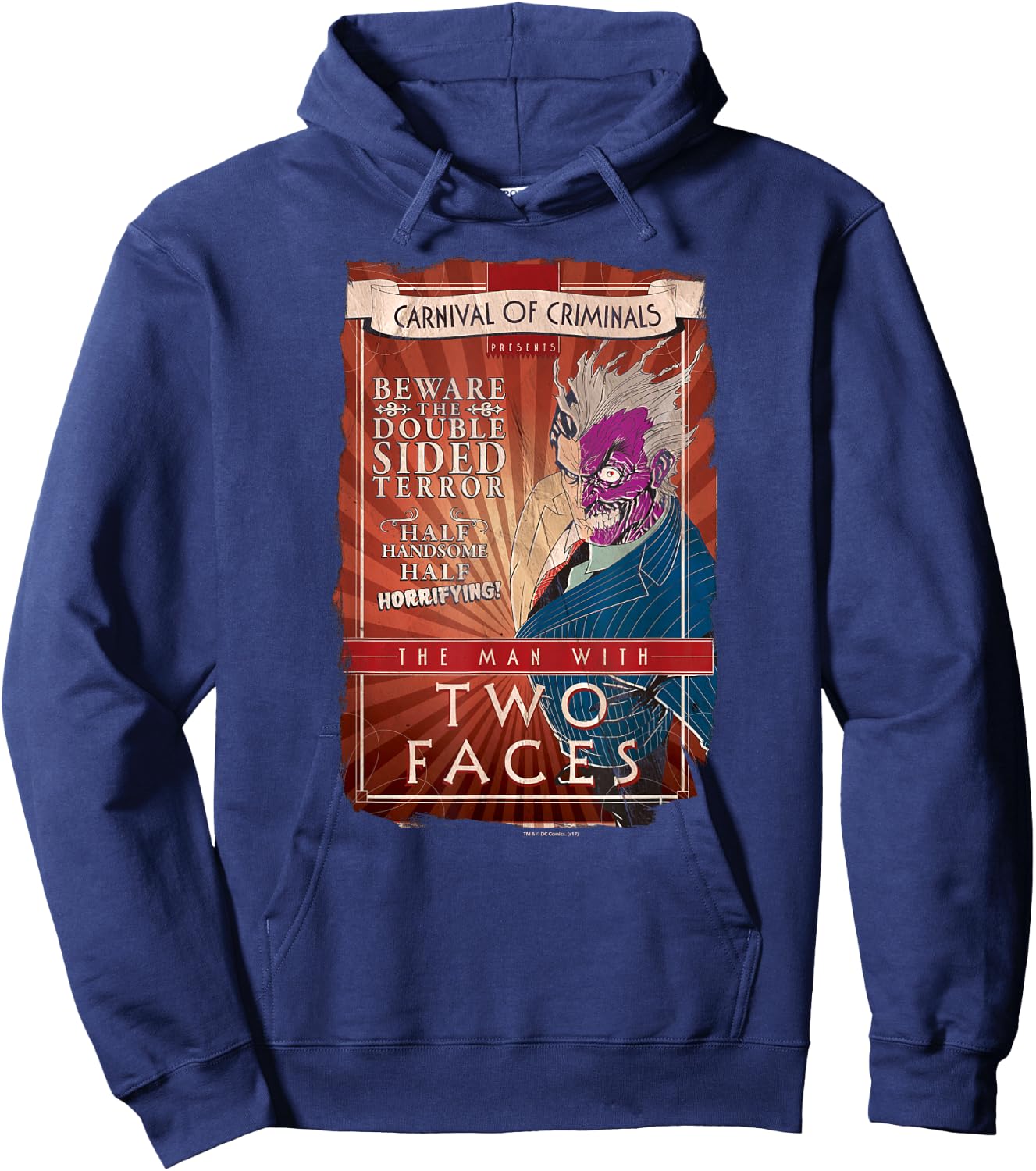 Batman Two-Faces T Shirt Hoodie - Hoodie | Navy