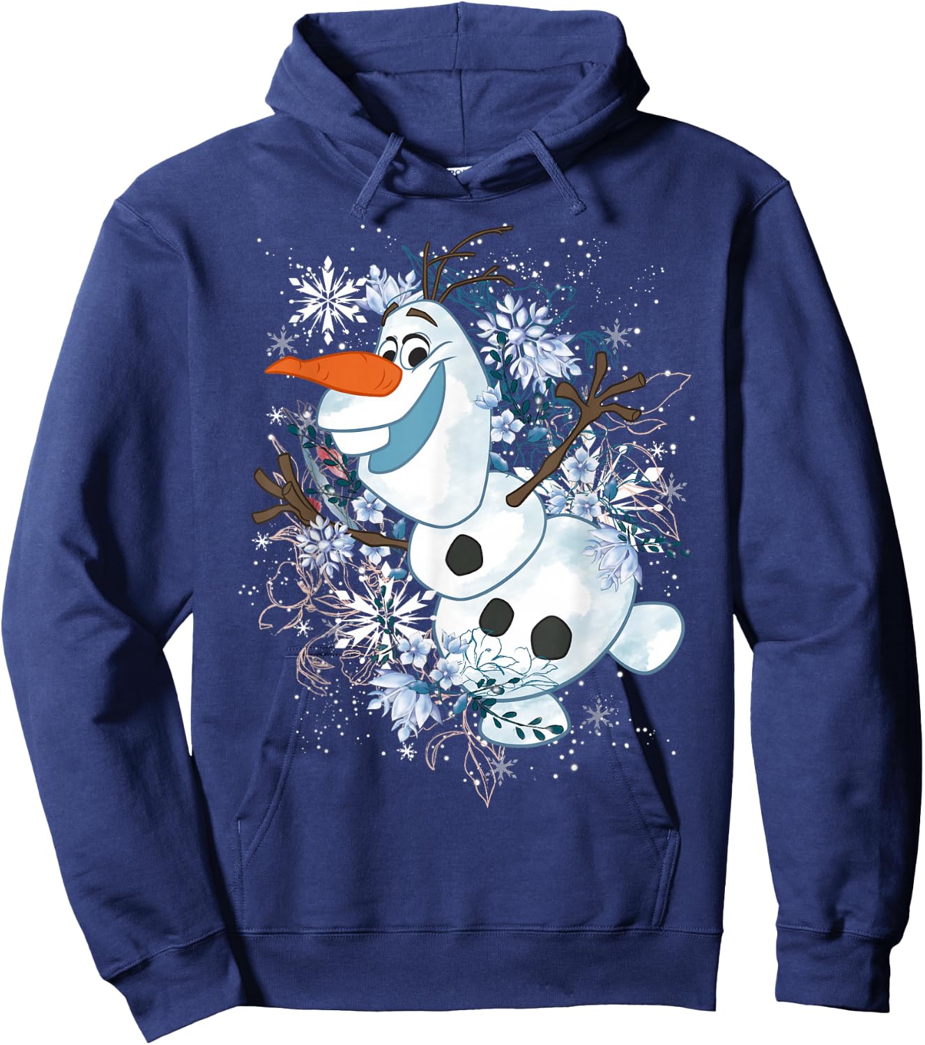 Disney Frozen Olaf Dancing In The Snowflakes Graphic Hoodie - Hoodie | Navy
