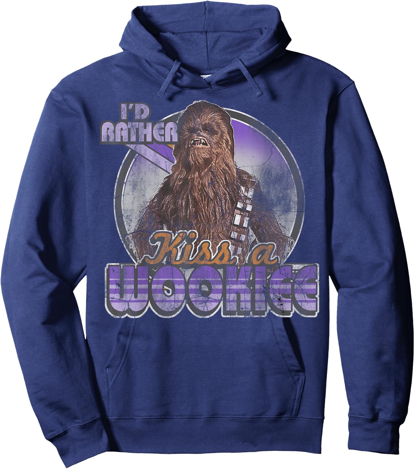 Star Wars Chewbacca Kiss A Wookiee Graphic Hoodie - Hoodie | Navy