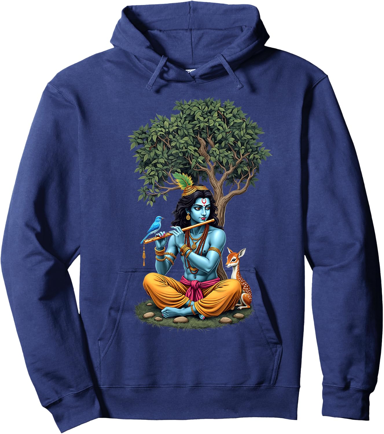 Gifts for Hindus Hinduism Diwali Festival Lord Krishna Hoodie - Hoodie | Navy