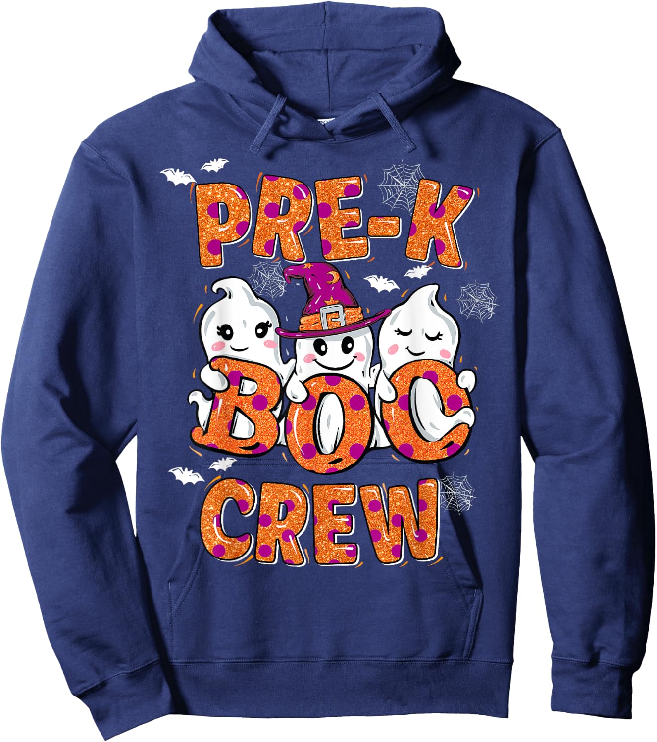 Retro Pre-K boo crew Halloween Costume Pre-Kinder kids Hoodie - Hoodie | Navy