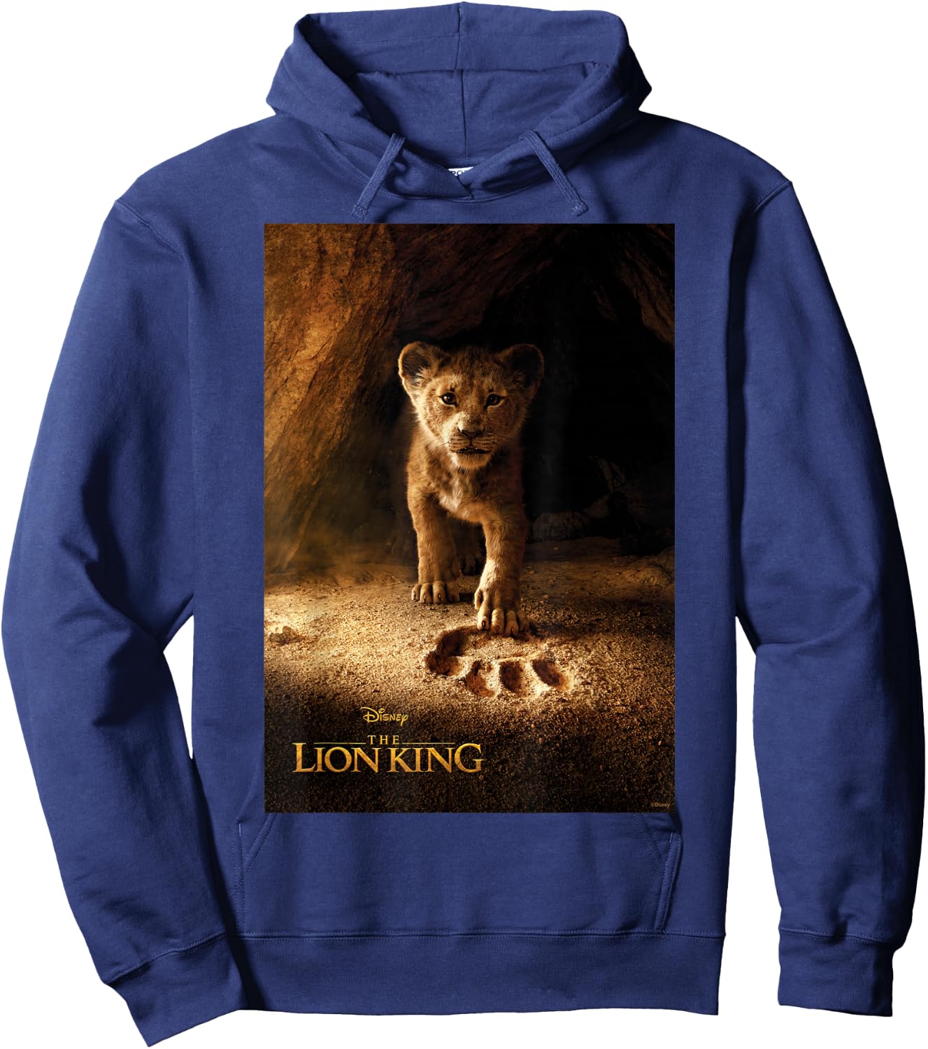 Disney The Lion King Live Action Simba Paw Fill Movie Poster Hoodie - Hoodie | Navy