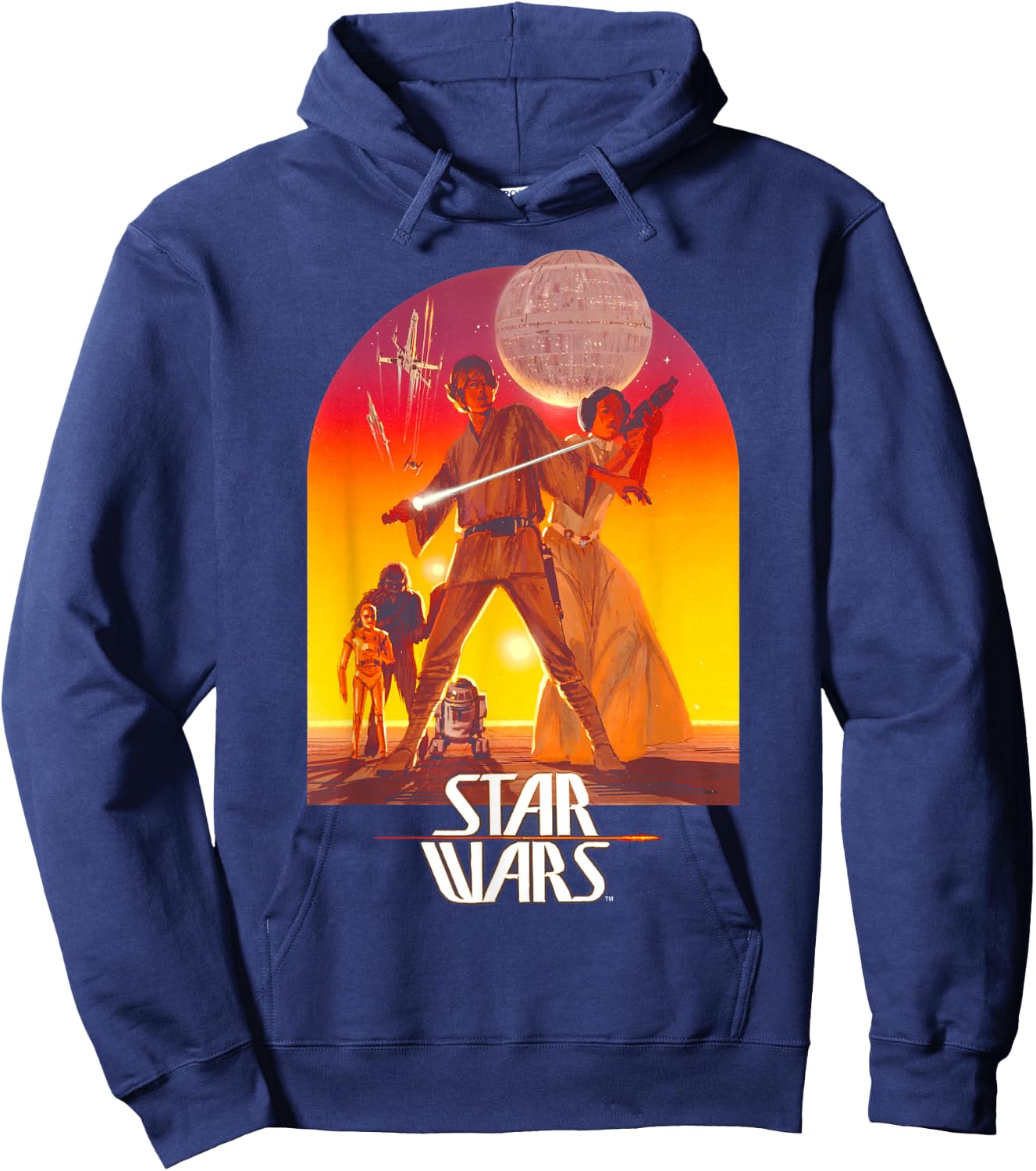 Star Wars Ralph McQuarrie Luke and Leia Alderaan Hoodie - Hoodie | Navy