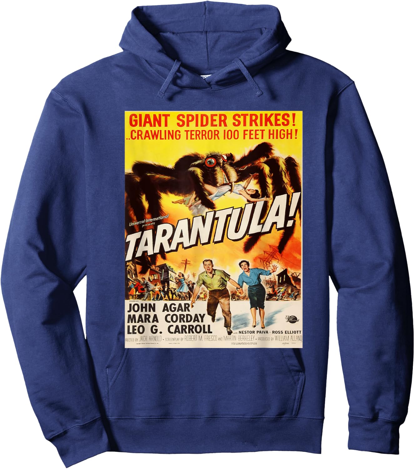 Giant Spider Tarantula, Sci-fi vintage movie poster Hoodie - Hoodie | Navy