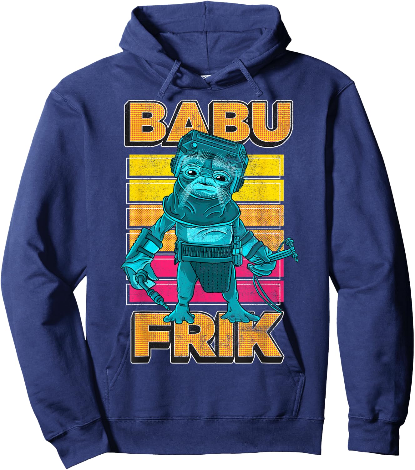 Star Wars The Rise Of Skywalker Babu Frik Pop Art Portrait Hoodie - Hoodie | Navy