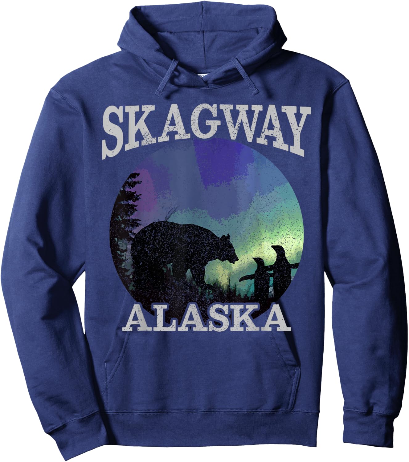 Skagway Alaska - Polar Bear Penguin Souvenir Gift Hoodie - Hoodie | Navy