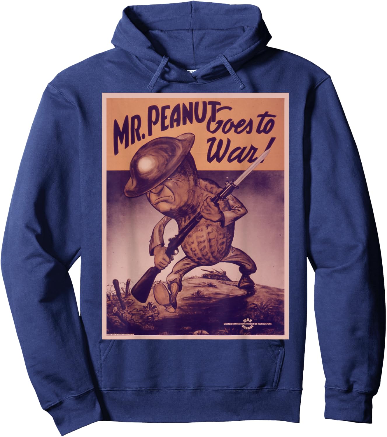 Vintage poster - Mr. Peanut Goes to War Hoodie - Hoodie | Navy