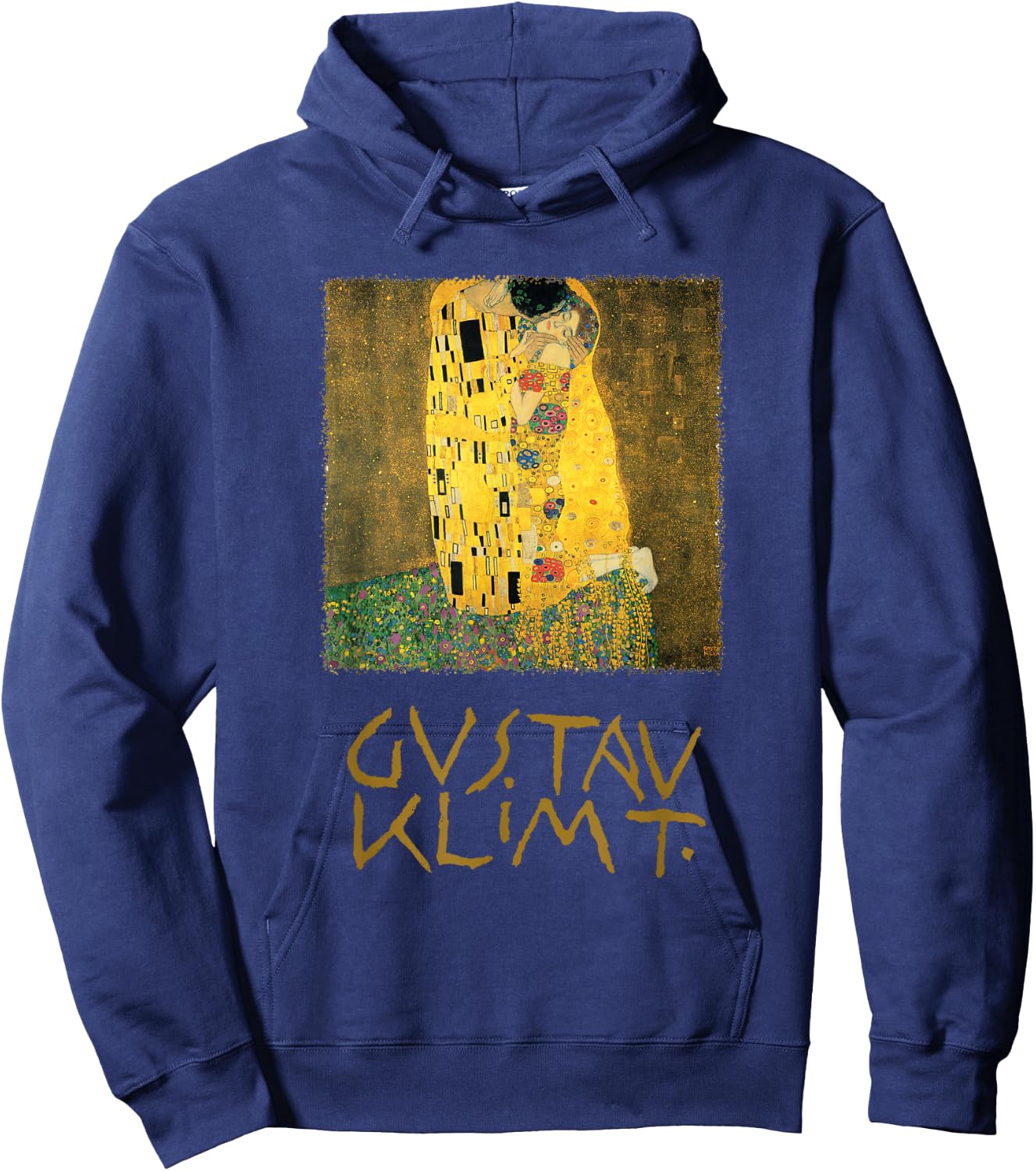 The Kiss by Gustav Klimt, Art Nouveau Hoodie - Hoodie | Navy