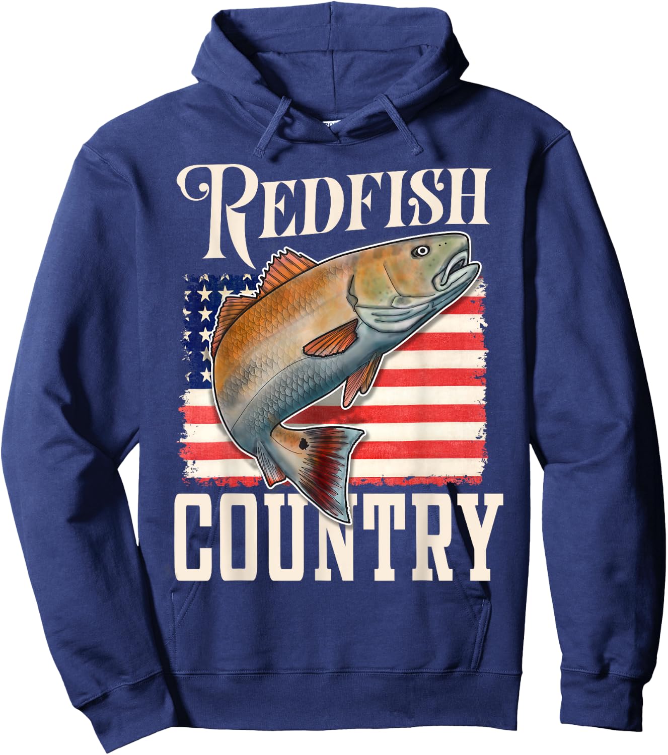 Redfish Country Saltwater Red Drum Fishing Hoodie - Hoodie | Navy