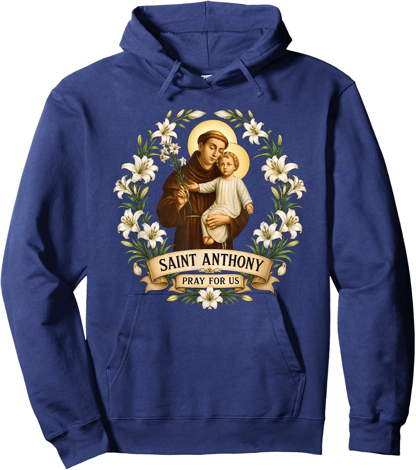 Saint Anthony of Padua Hoodie - Hoodie | Navy