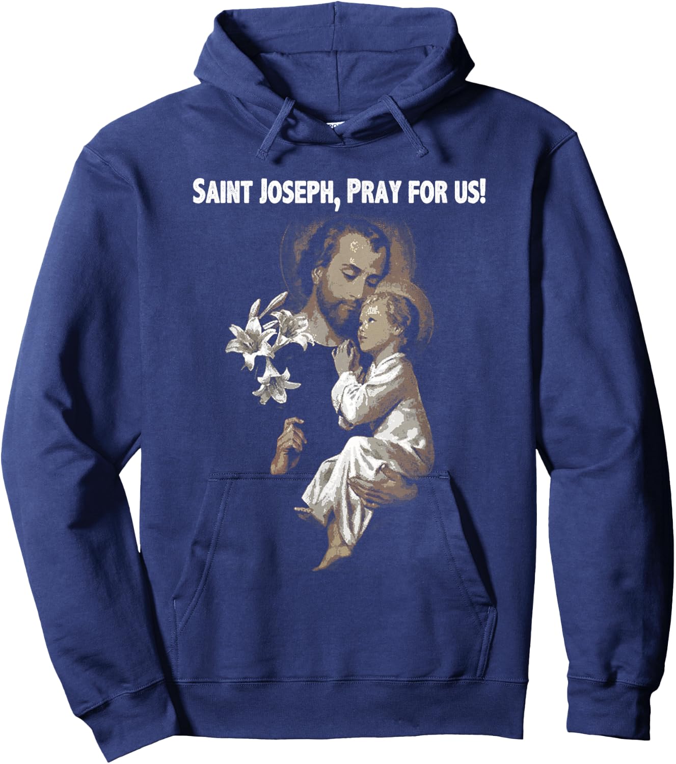 Vintage St Joseph shirt Father of Jesus Saint Hoodie - Hoodie | Navy