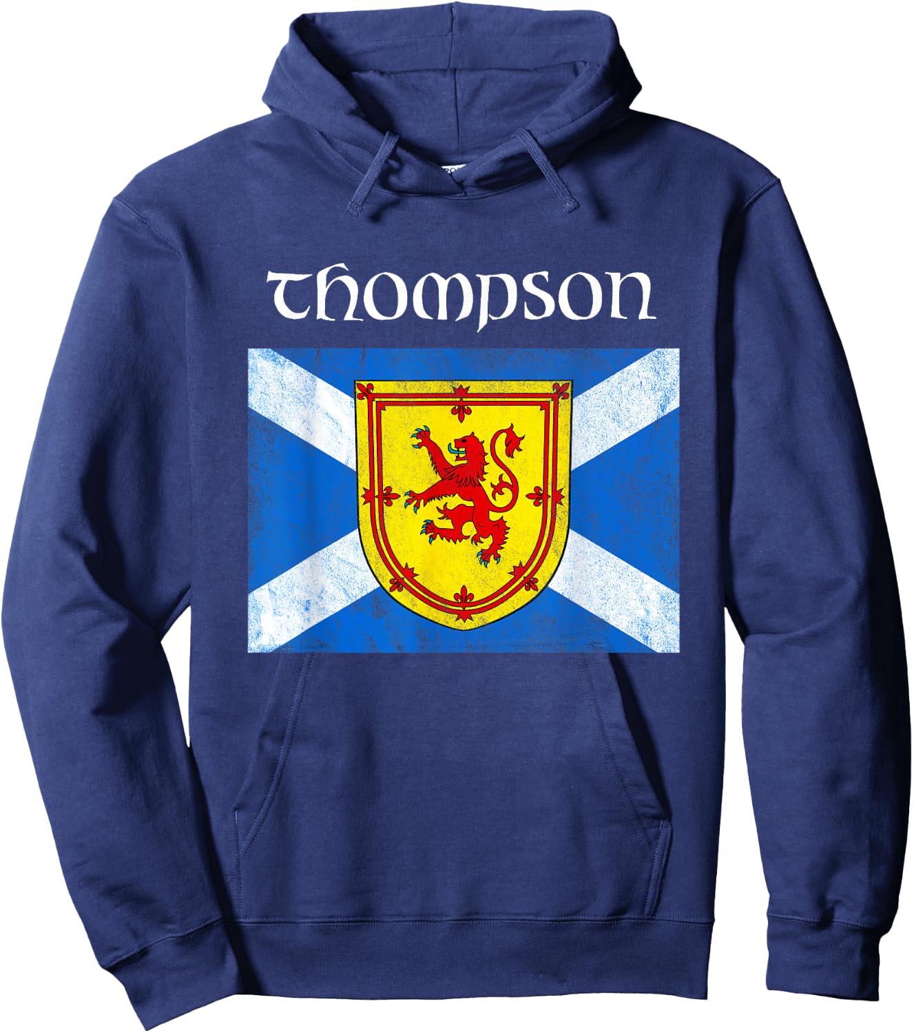 Thompson Scottish Clan Family Name Scotland Flag Hoodie - Hoodie | Navy