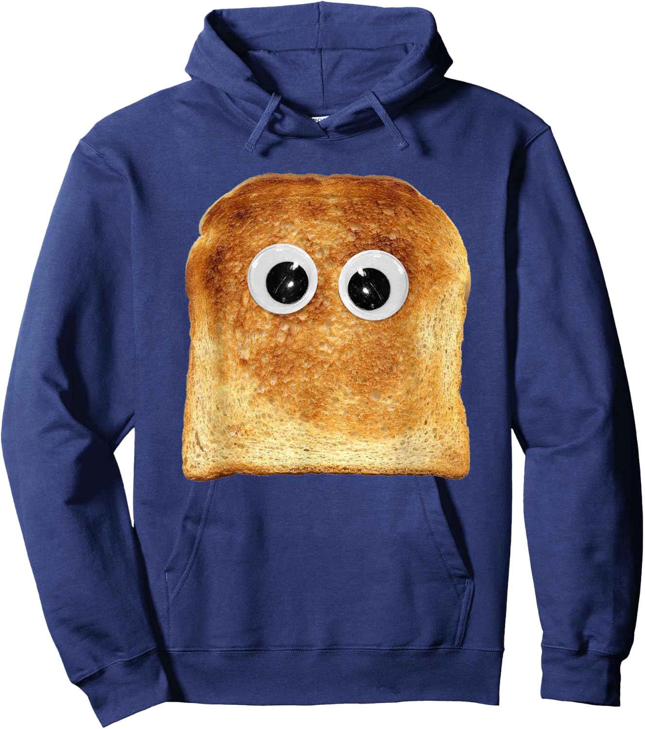 Googly Eye Toast Bread Eater Vegetarian Costume Funny Silly Hoodie - Hoodie | Navy