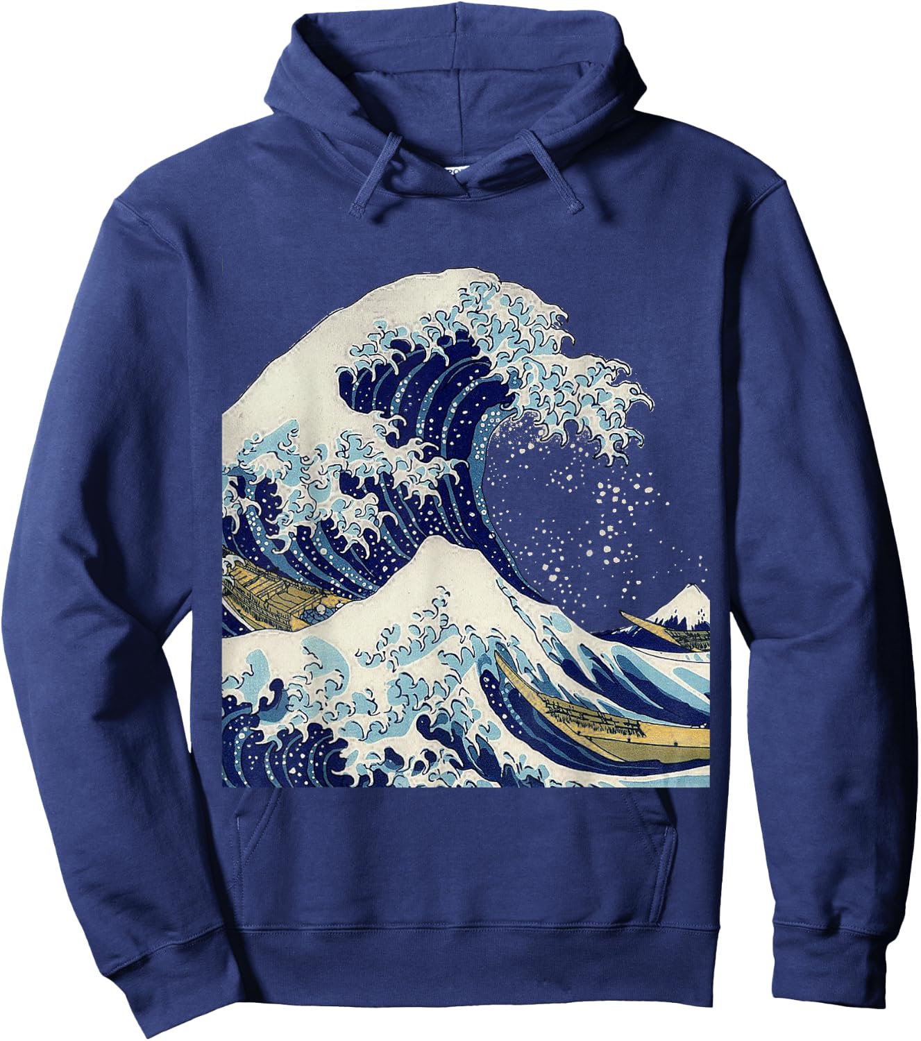 Kanagawa Hokusai Japanese Art The Great Wave Vintage Surfer Hoodie - Hoodie | Navy