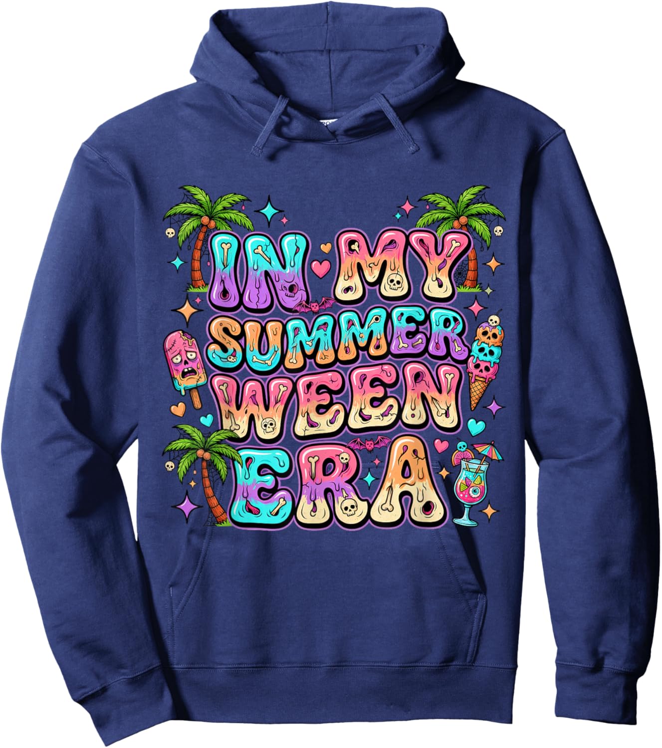 in My Summer Ween Era Spooky Summer Shirt Kids Hoodie - Hoodie | Navy