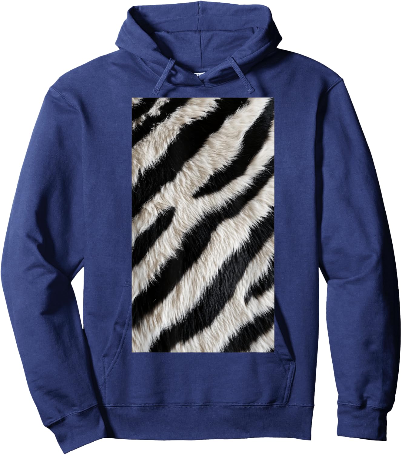 Zebra Fur Pattern Animal Wild Monochrome Patterns Hoodie - Hoodie | Navy