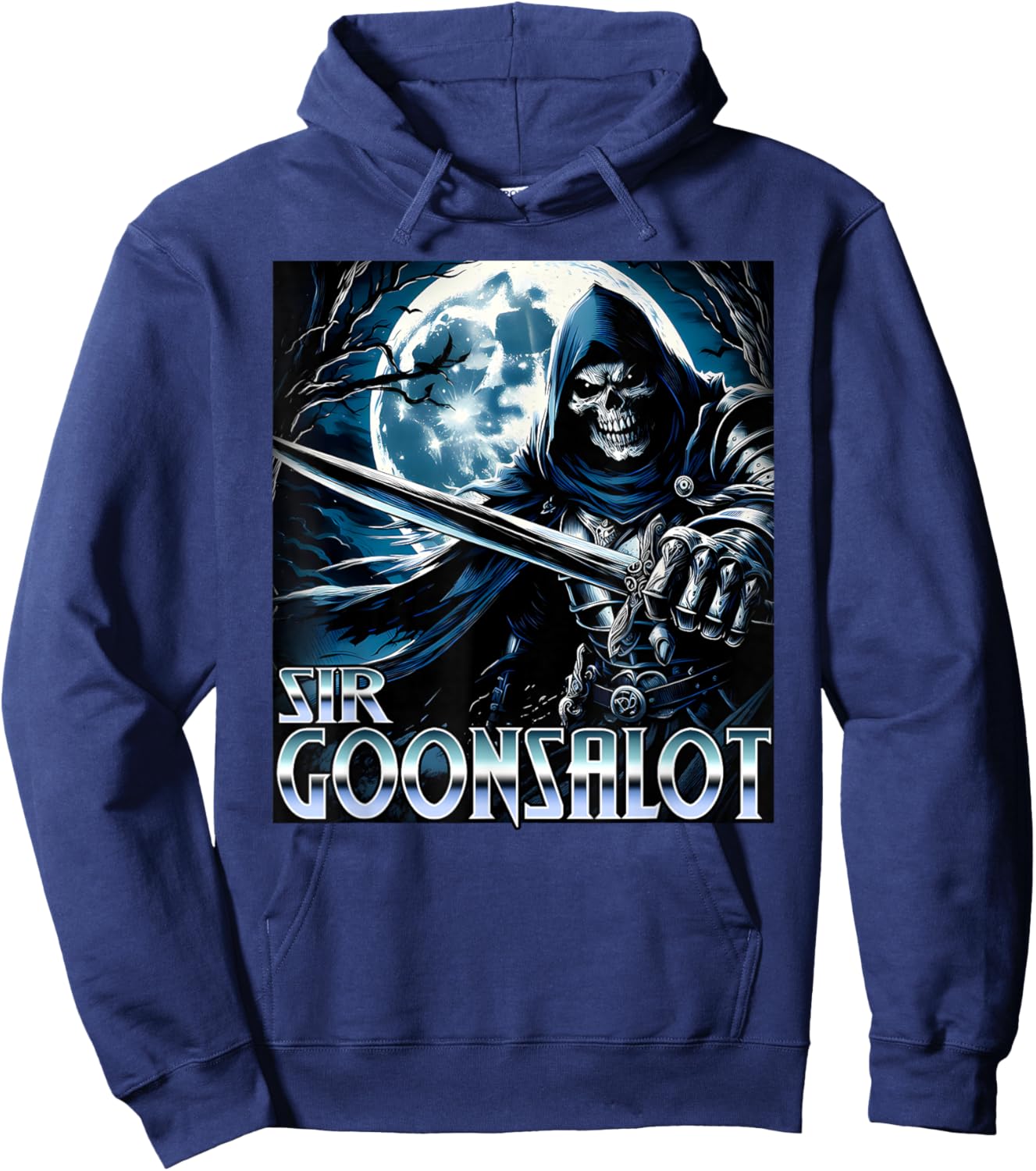 SIR GOONSALOT Funny Medieval Meme Certified Gooner Bootleg Hoodie - Hoodie | Navy