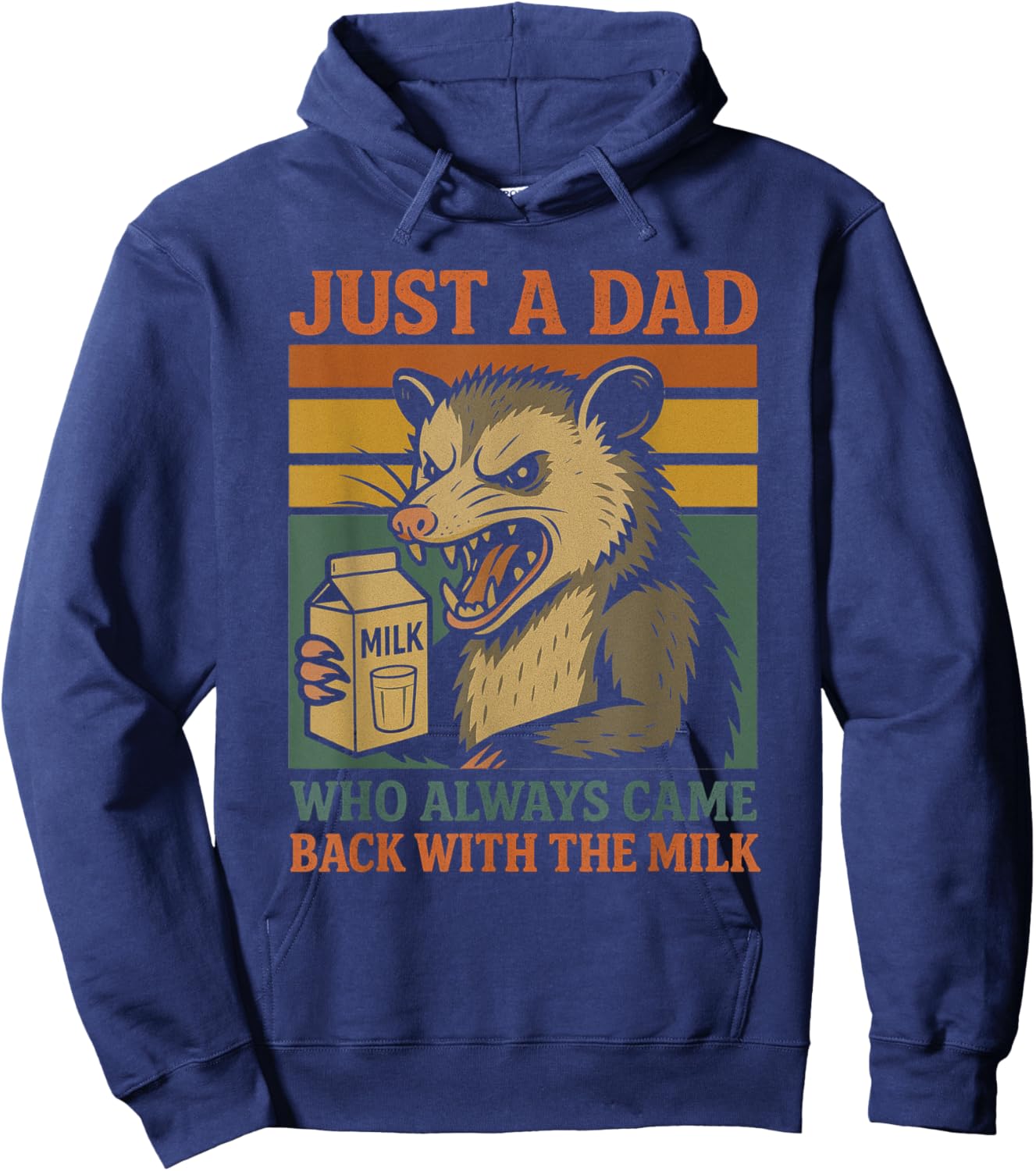 Who Always Came Back With The Milk Opossum Possum Hoodie - Hoodie | Navy