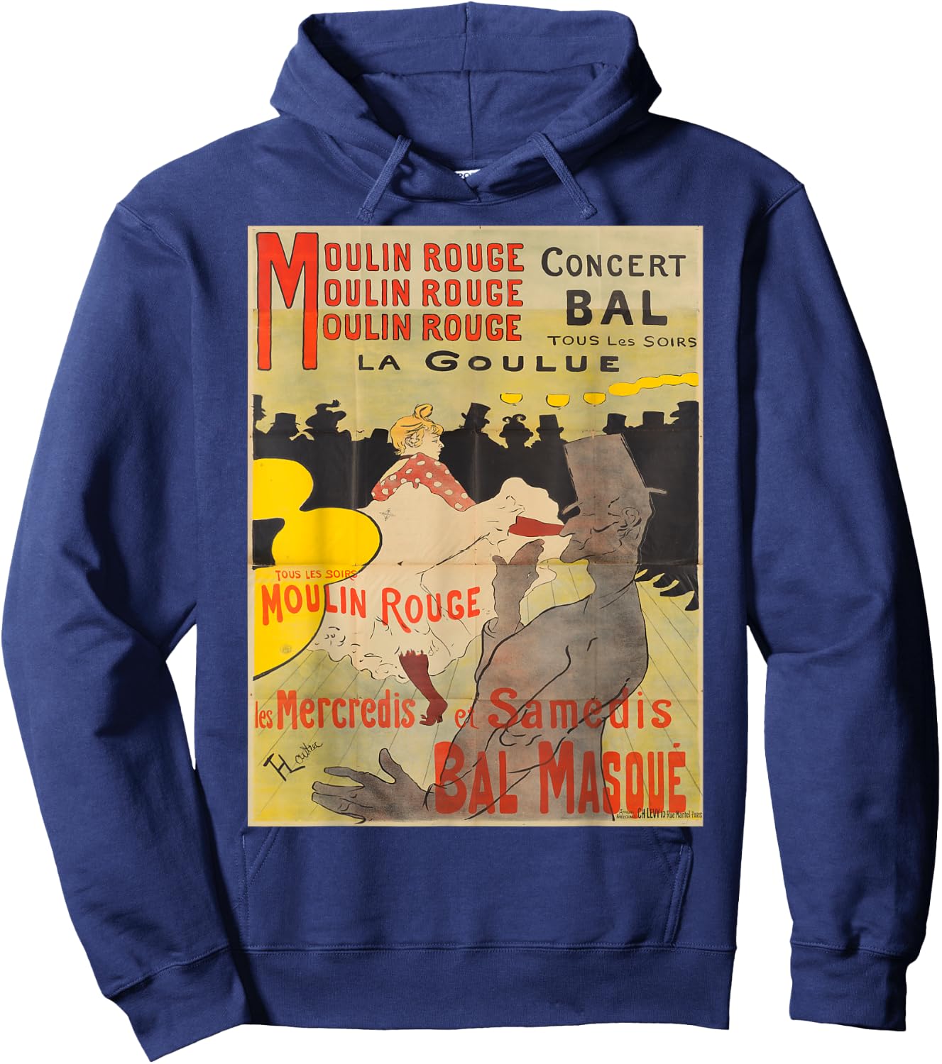 Vintage poster - Toulouse Lautrec Retro Hoodie - Hoodie | Navy