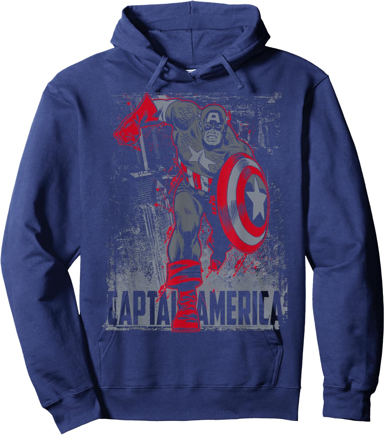Marvel Avengers Retro Captain America Vintage Dark Hero Hoodie - Hoodie | Navy