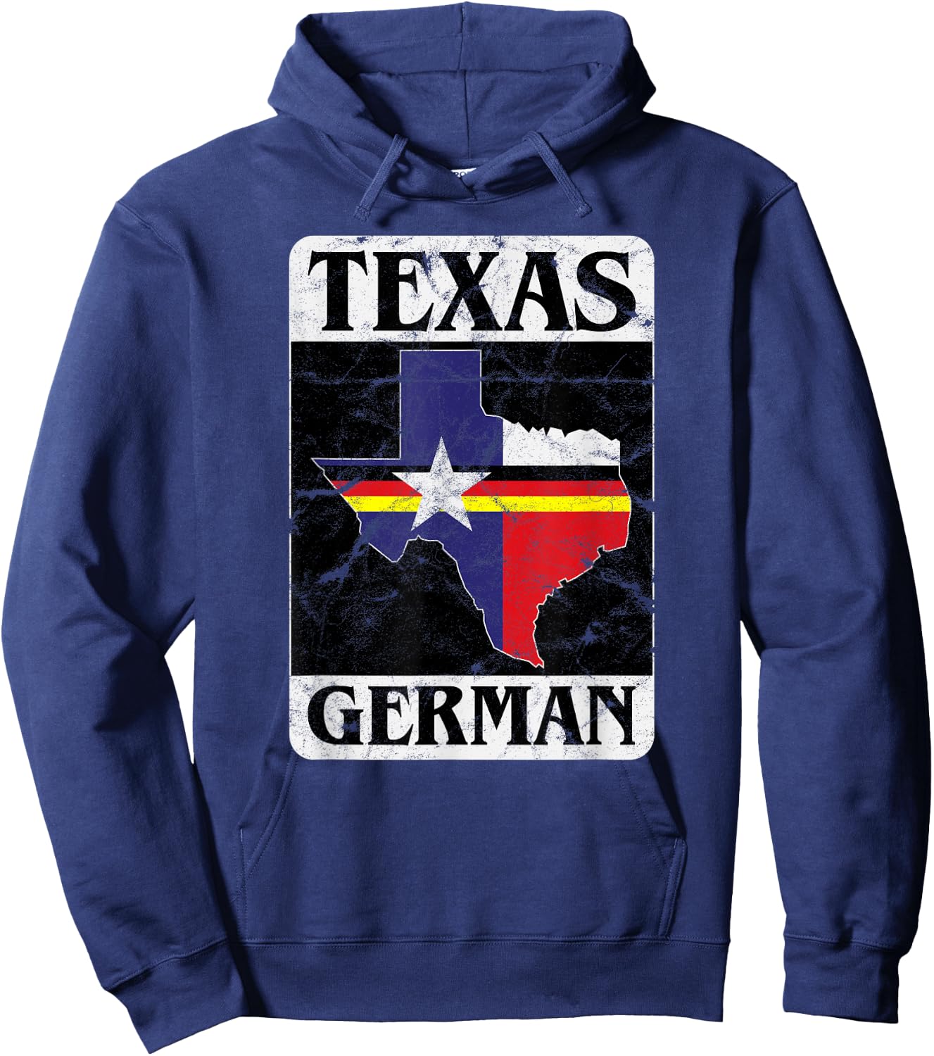 Texas German Flag Homecoming Design Hoodie - Hoodie | Navy