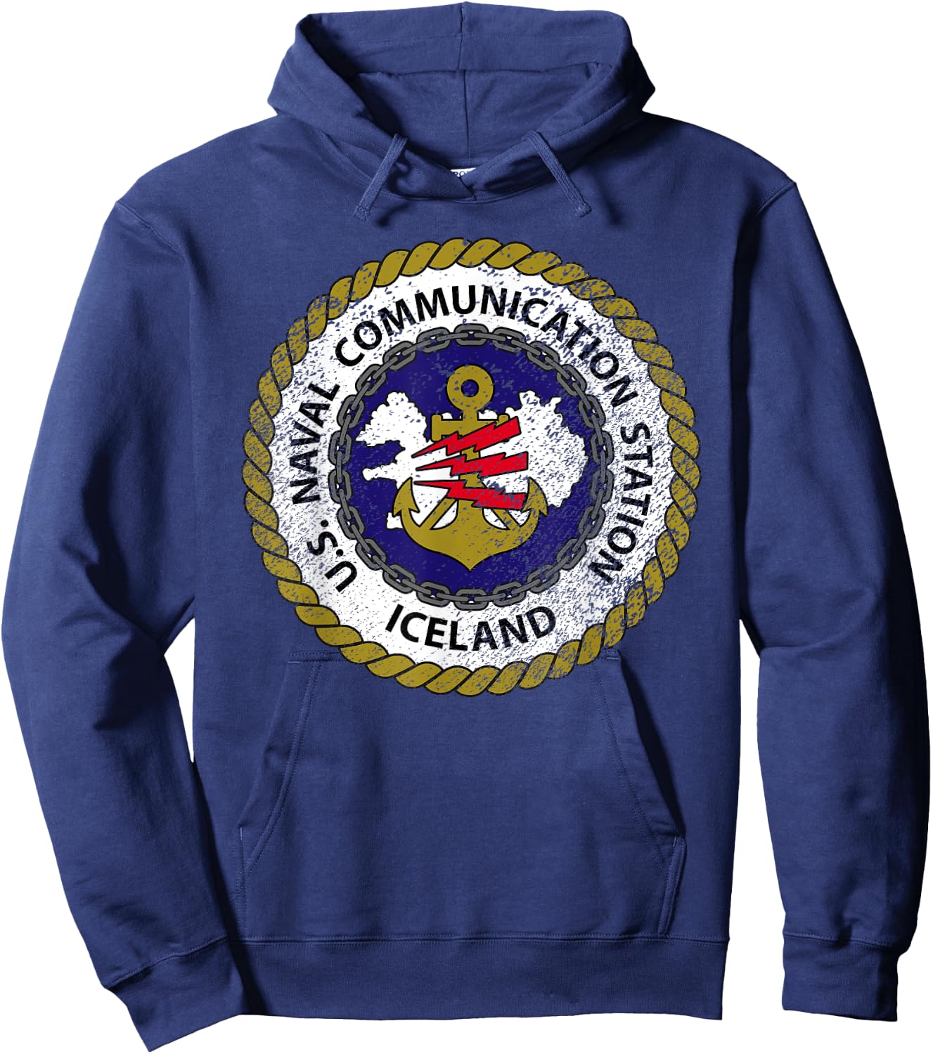 Naval Communication Station NAVCOMMSTA Keflavik Iceland Hoodie - Hoodie | Navy