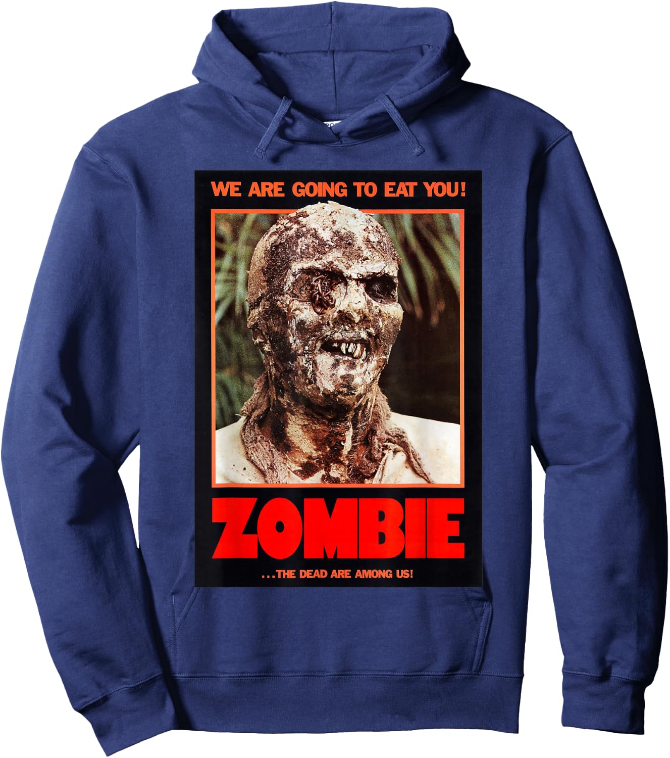 Zombie Funny B Horror Movie Poster Hoodie - Hoodie | Navy